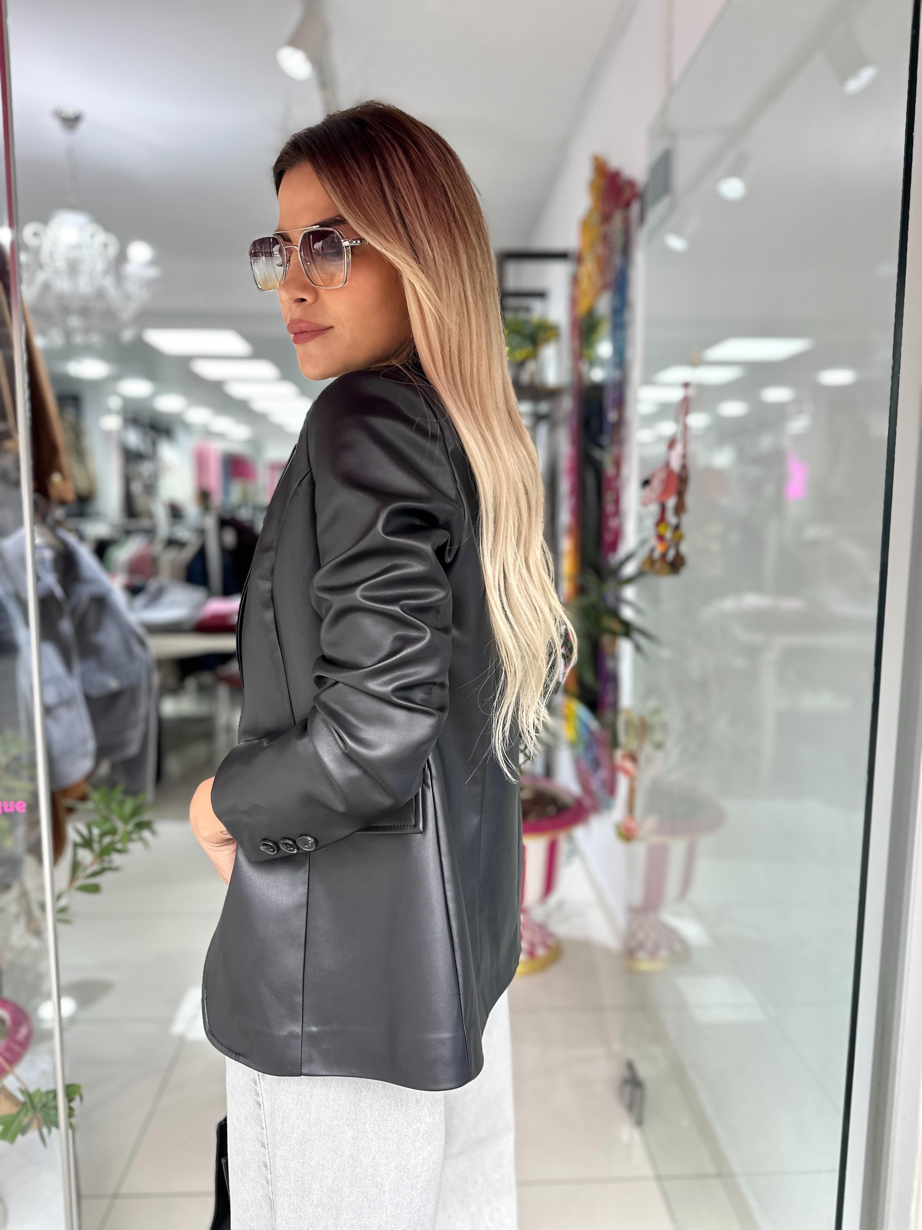 KR Deri Blazer Ceket 