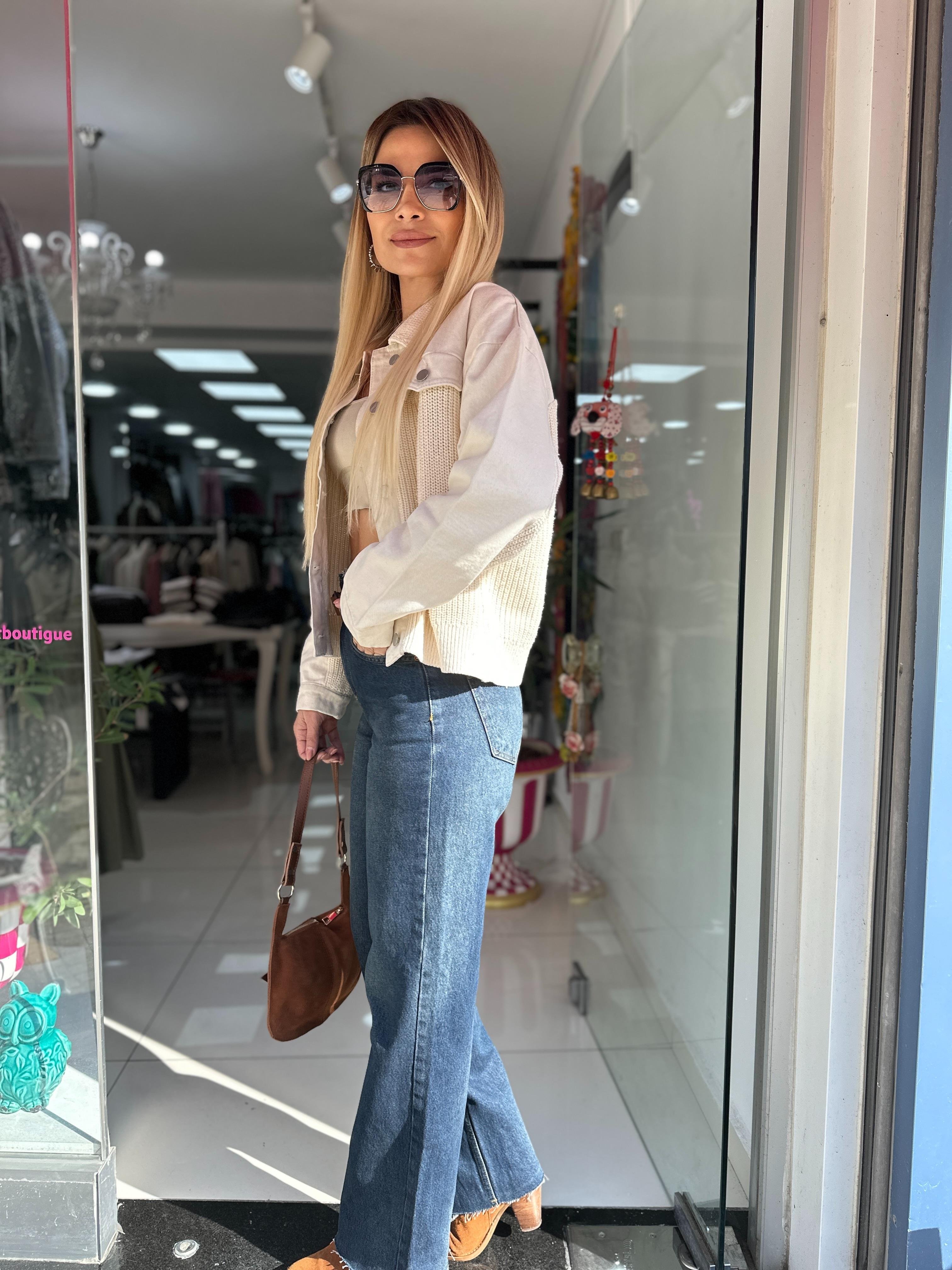 KR Kemerli Tint Bol Jean Pantolon 