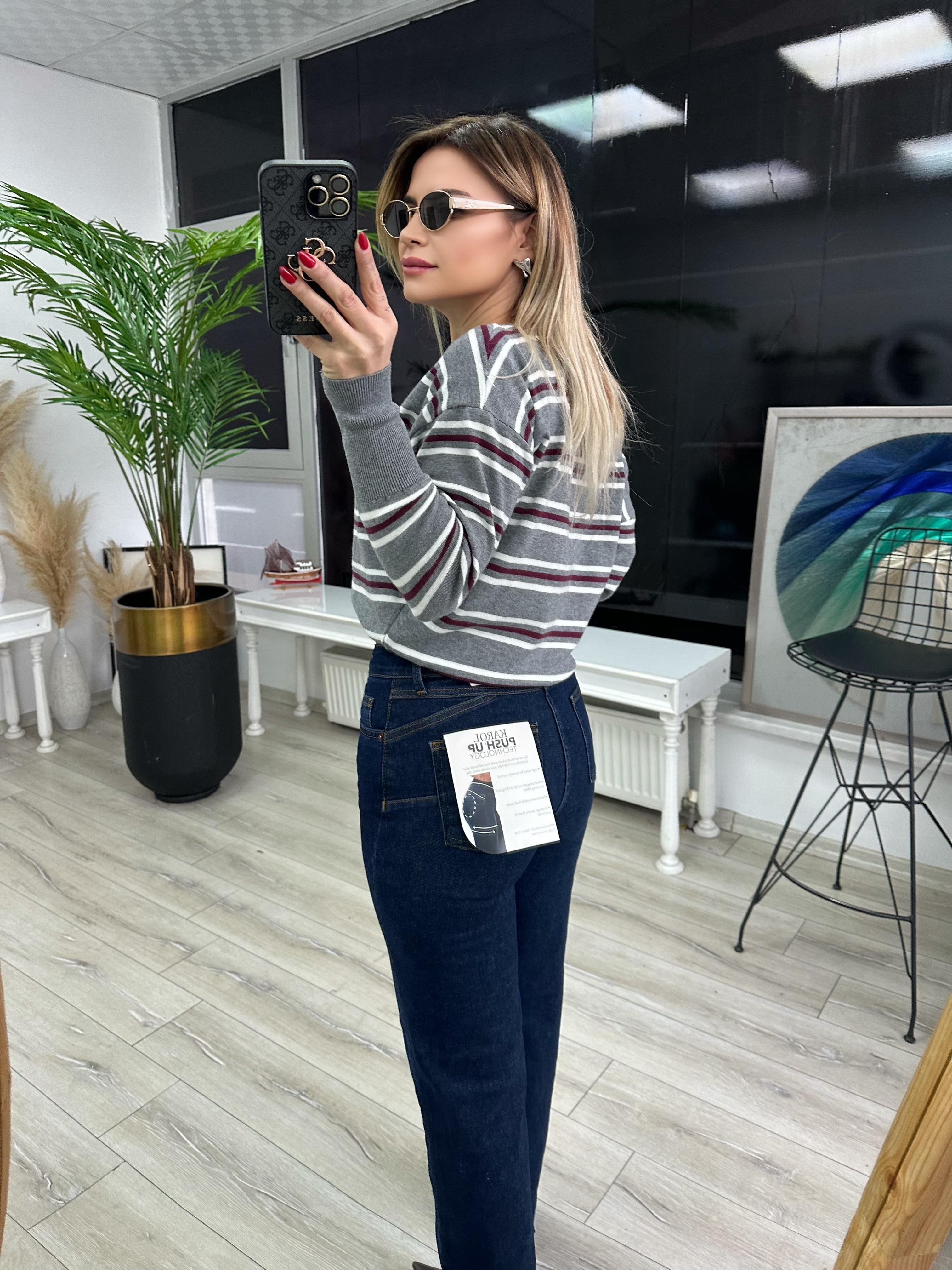 KR Lacivert Push Up Jean