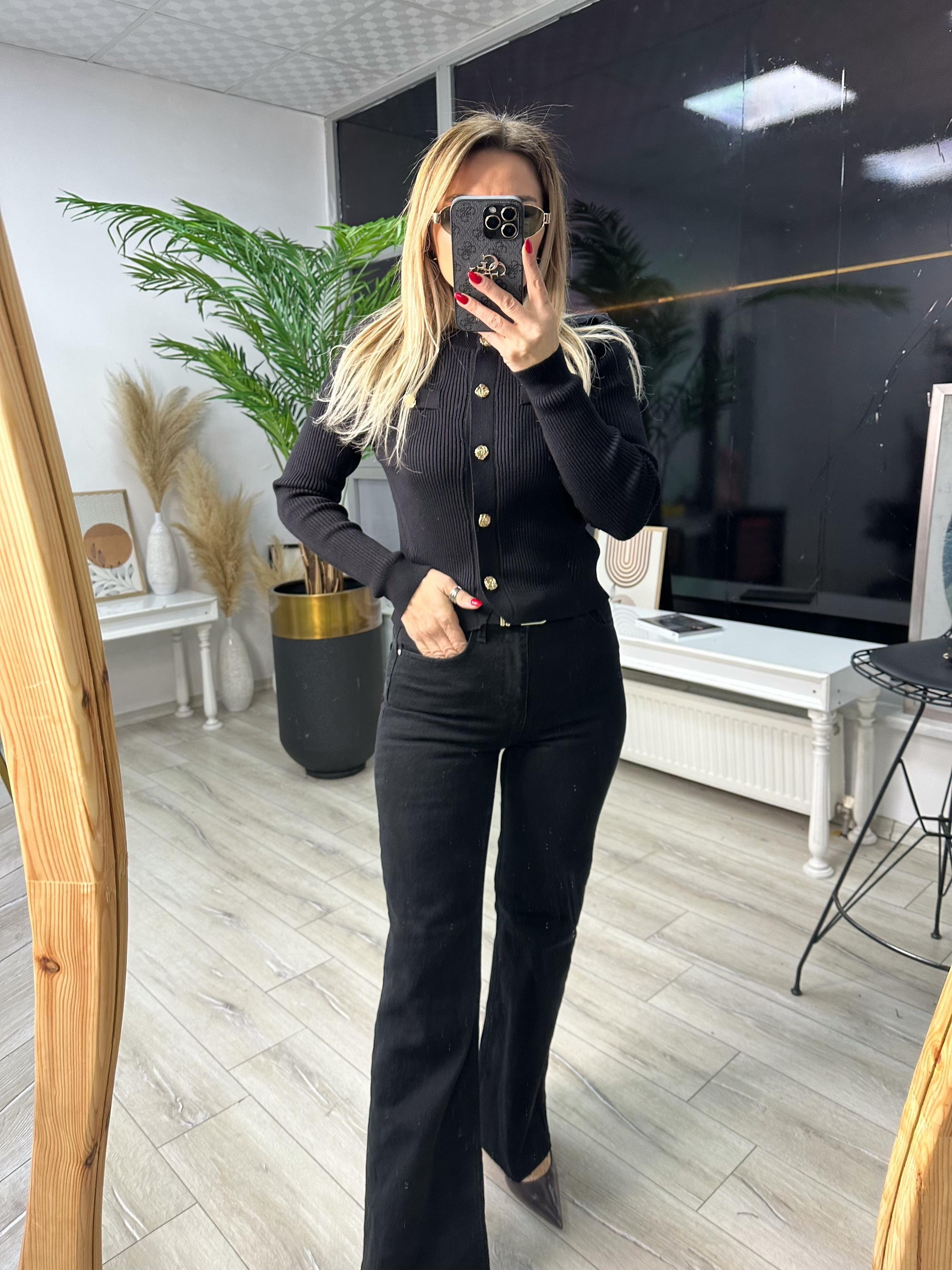 KR Siyah Push Up Jean