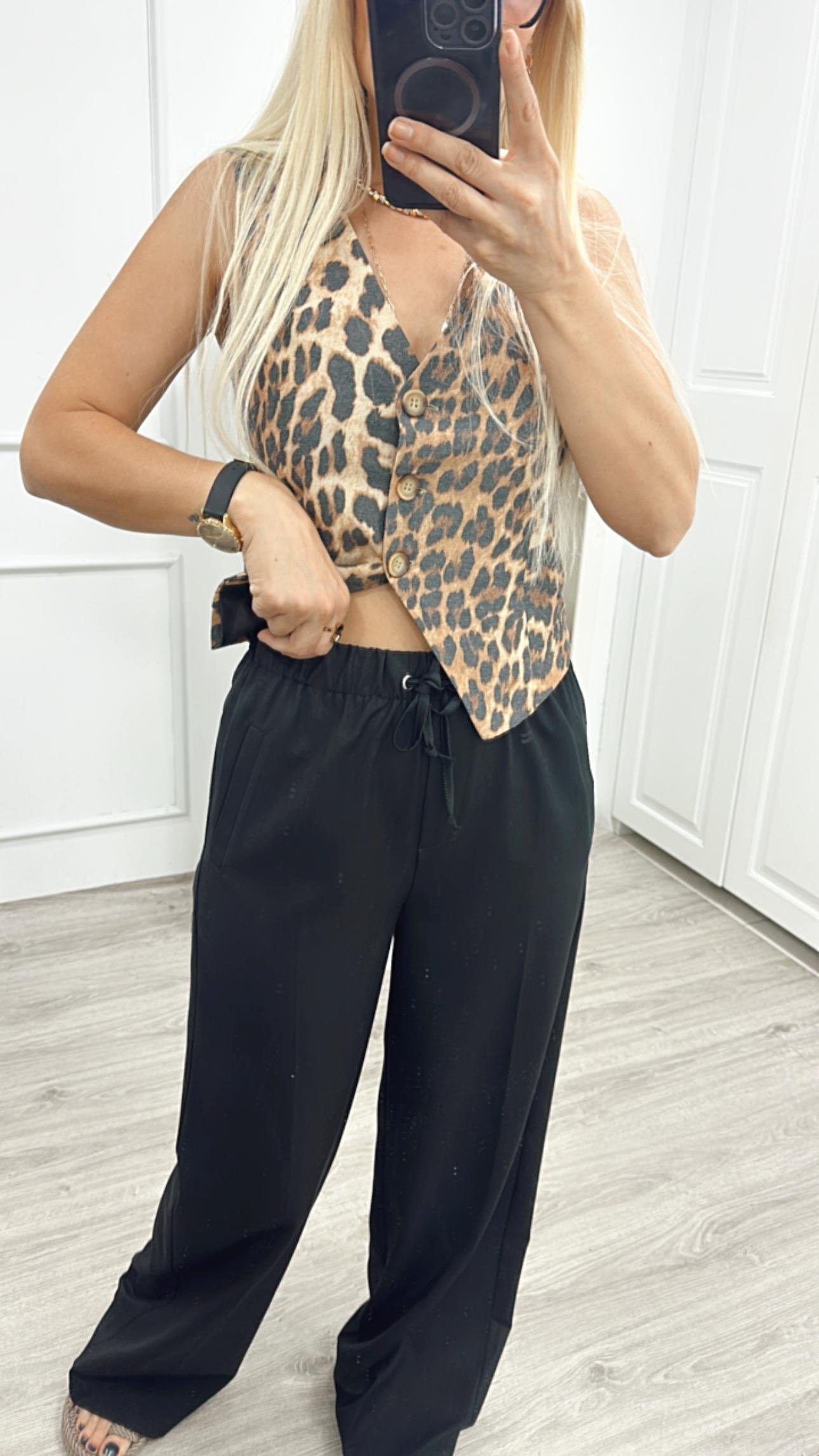 KR Siyah Tensel Pantolon 