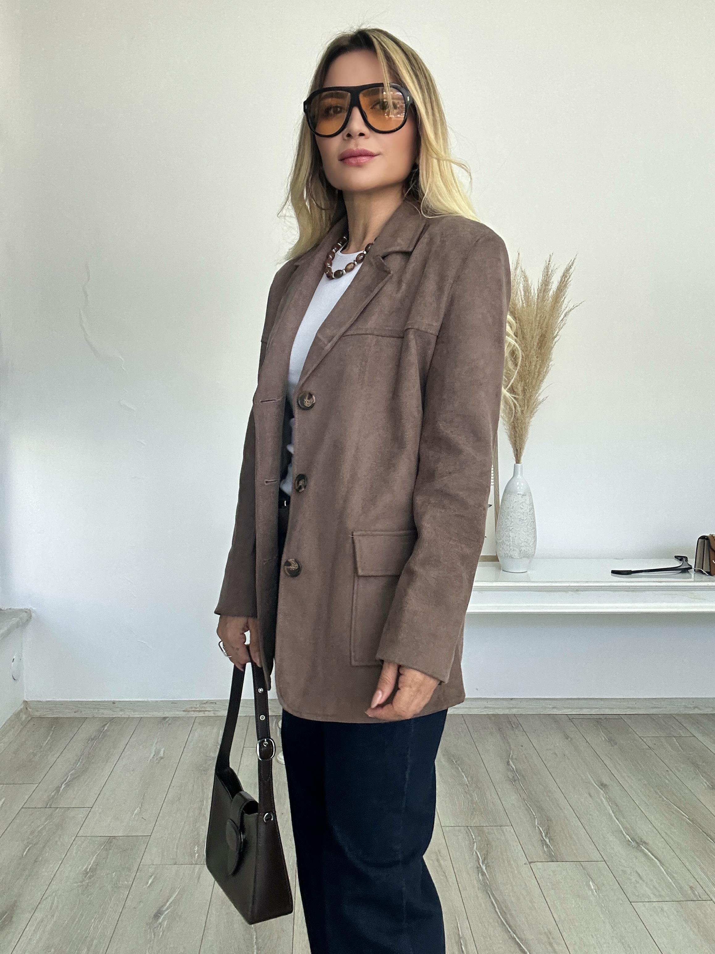 KR Süet Blazer Ceket 