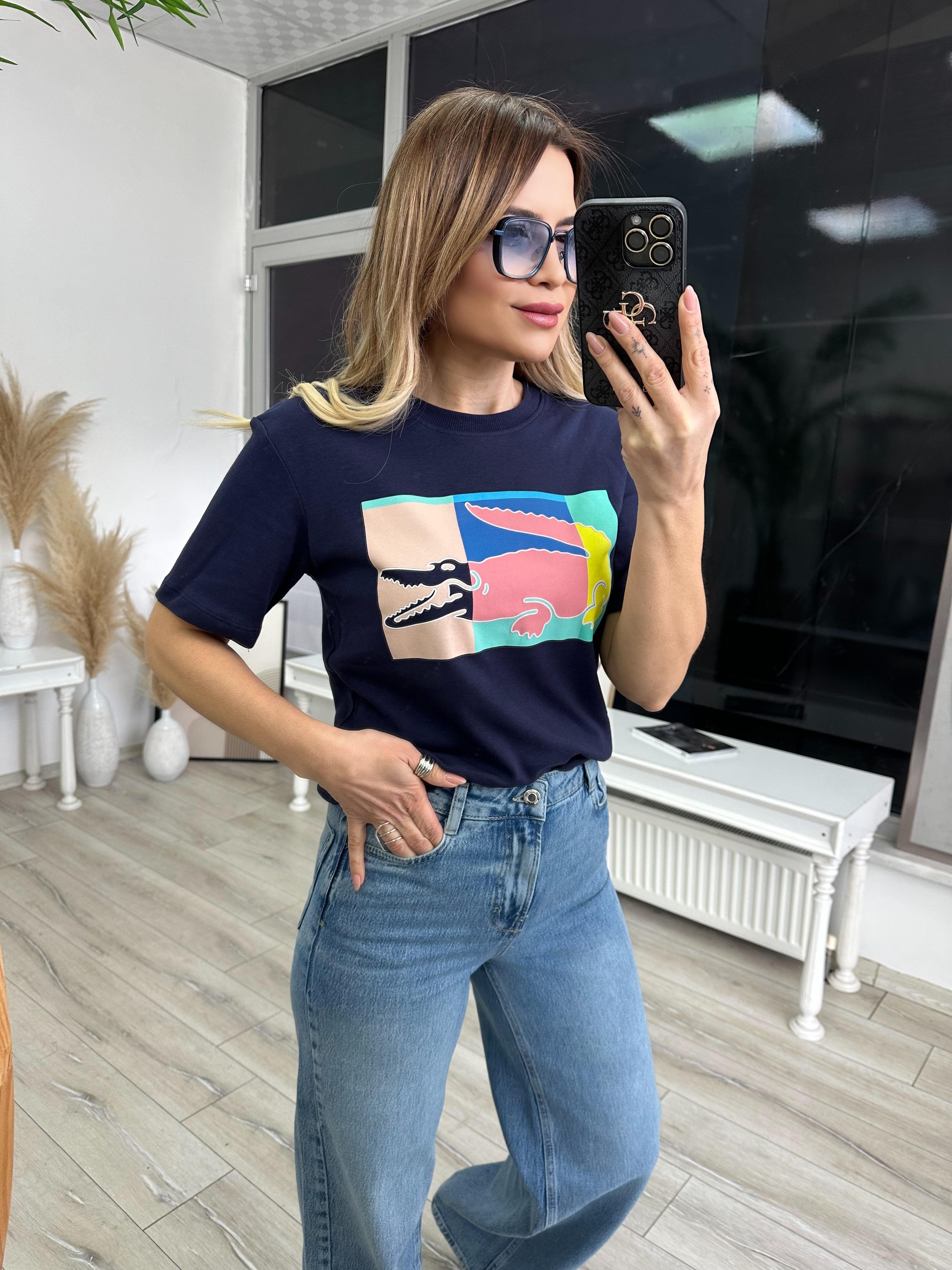 Lacivert Baskılı Tşhirt