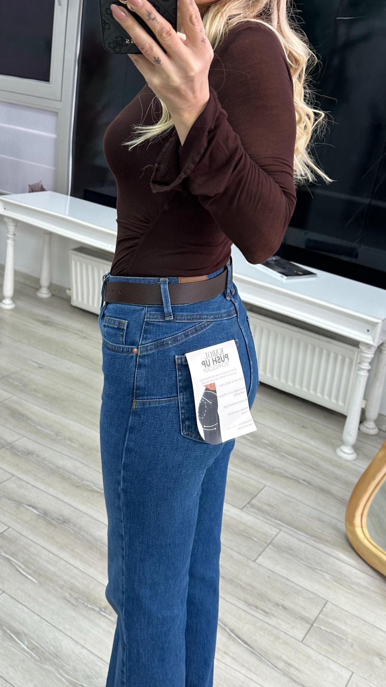 Lacivert Push Up Jean 