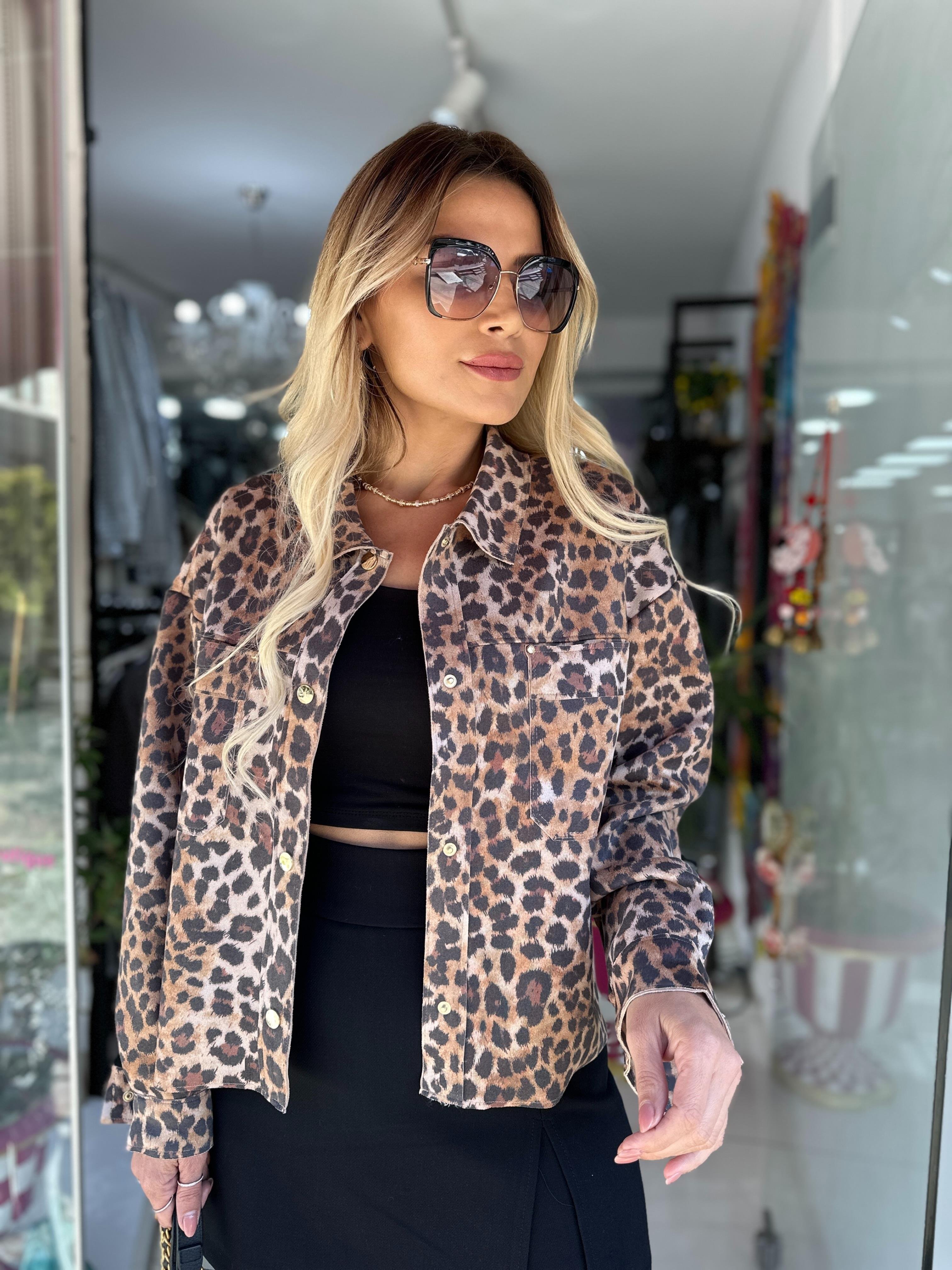 Leopar Desenli Ceket 