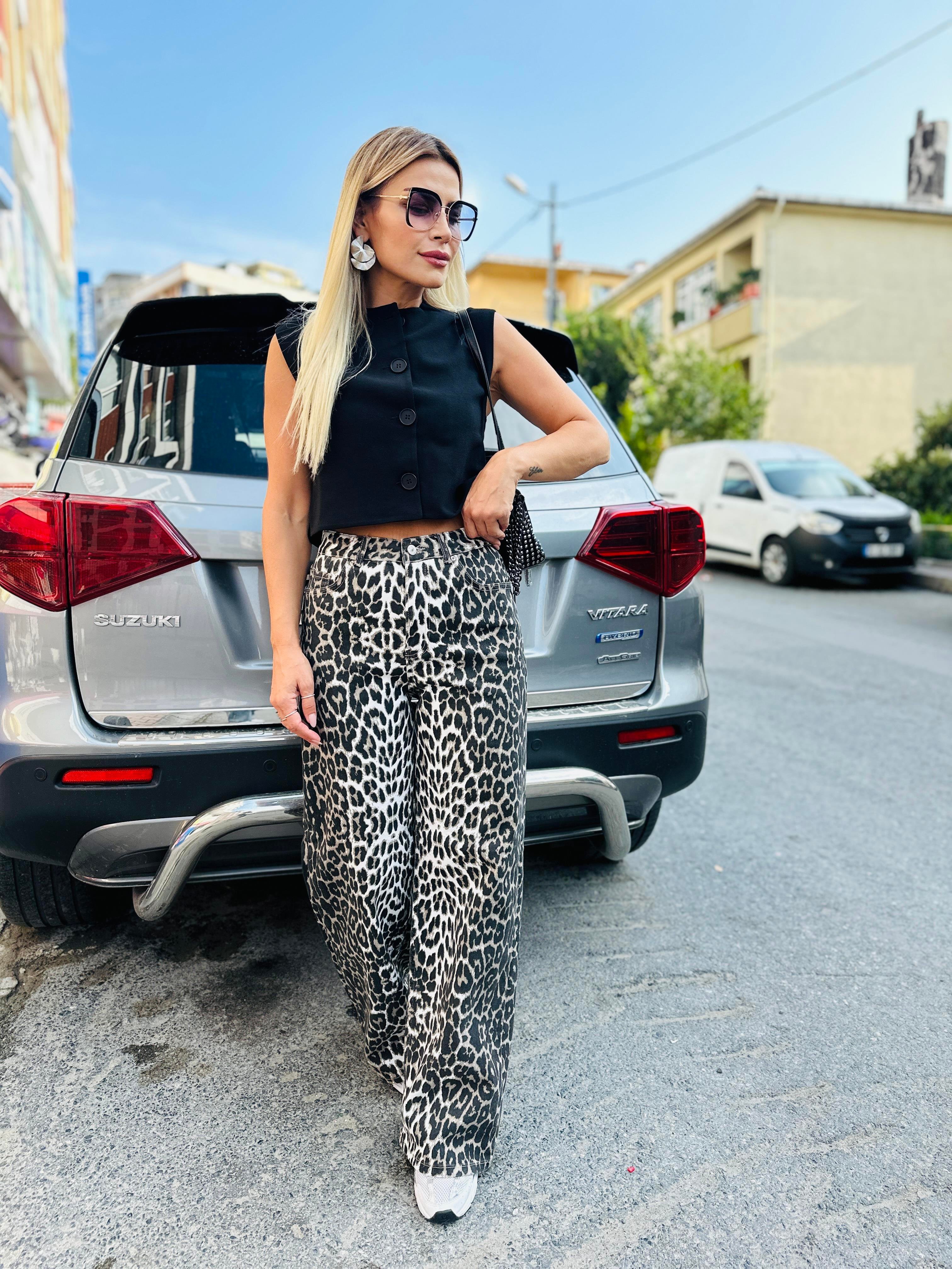 Leopar Desenli Jean 