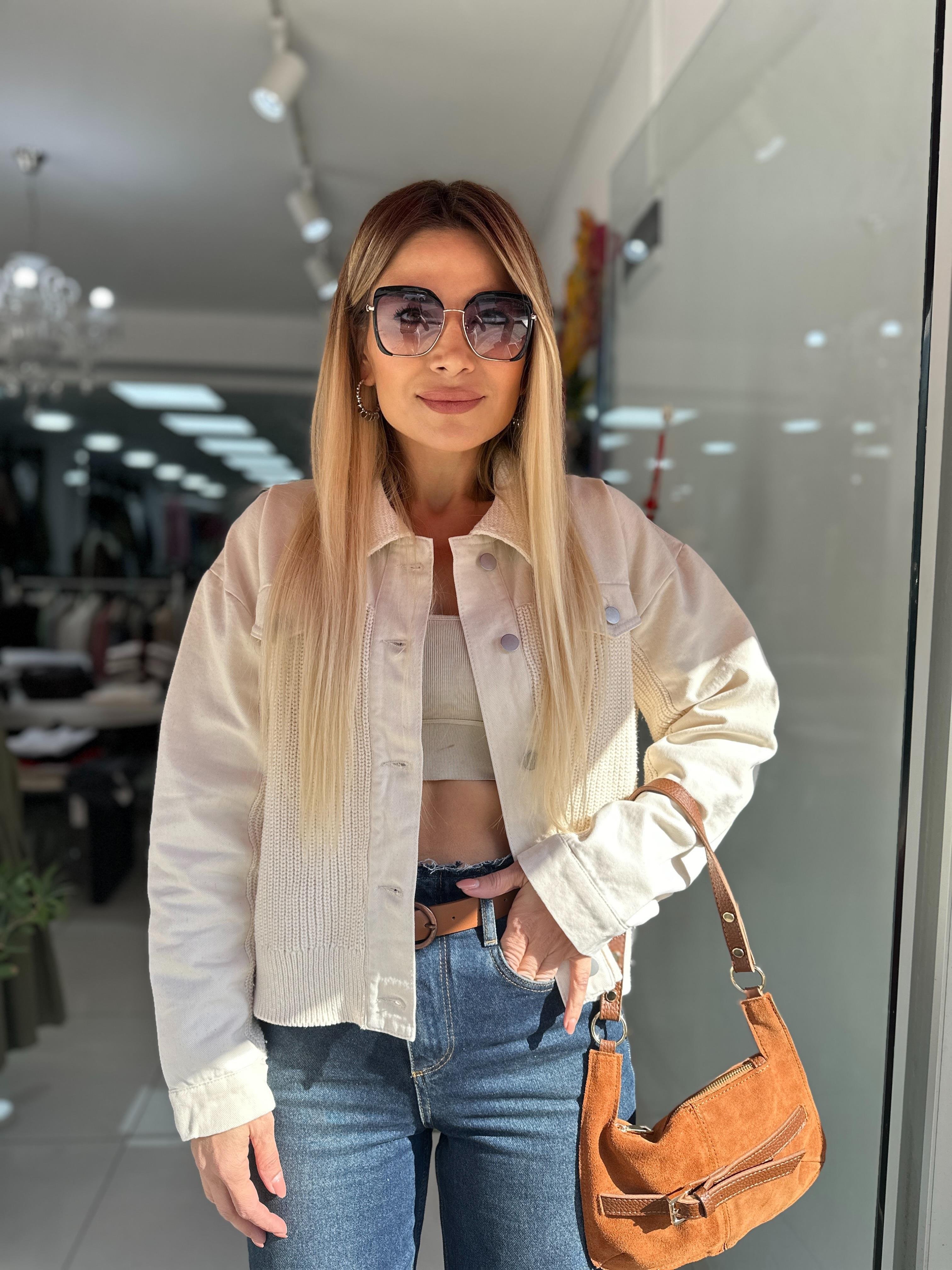 Marka Muadili Jean Detaylı Triko Hırka 