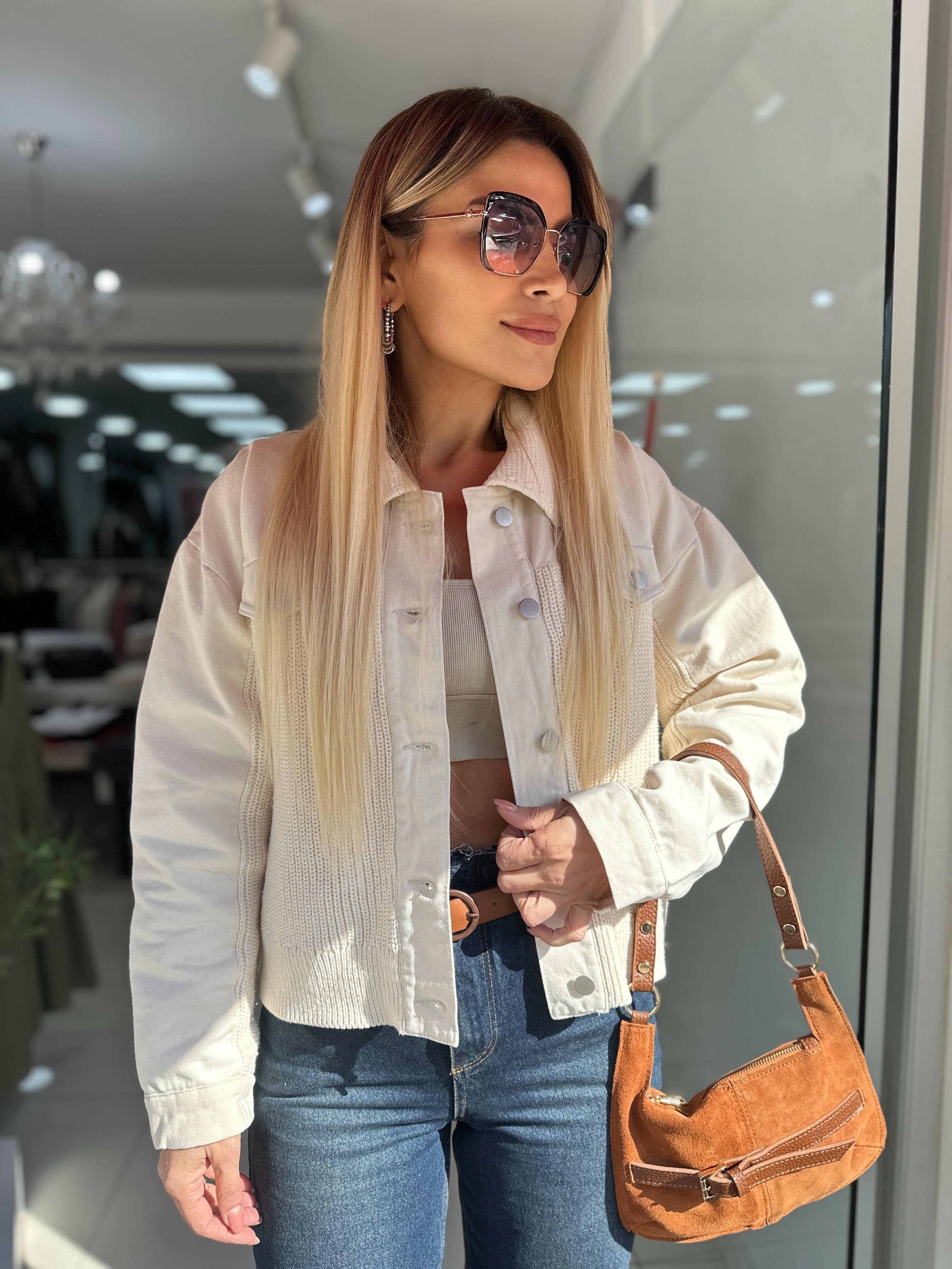 Marka Muadili Jean Detaylı Triko Hırka 