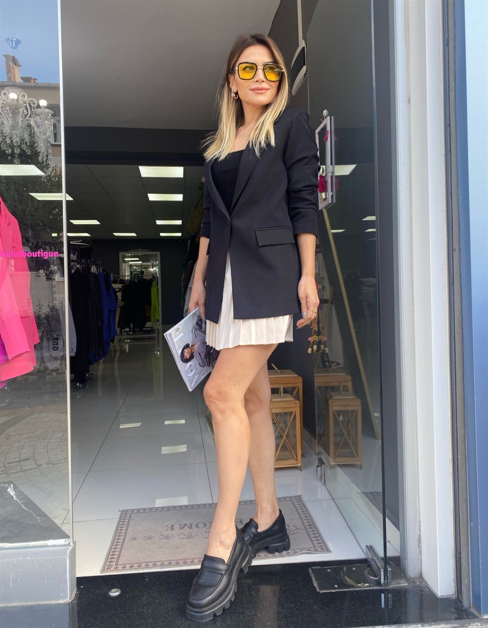 MC Tek Düğme Siyah Blazer