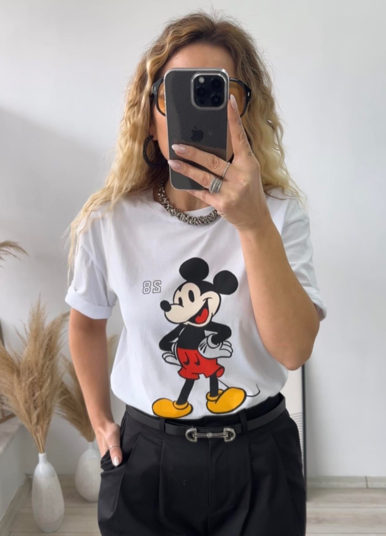 Mickey Baskılı Tşhirt 