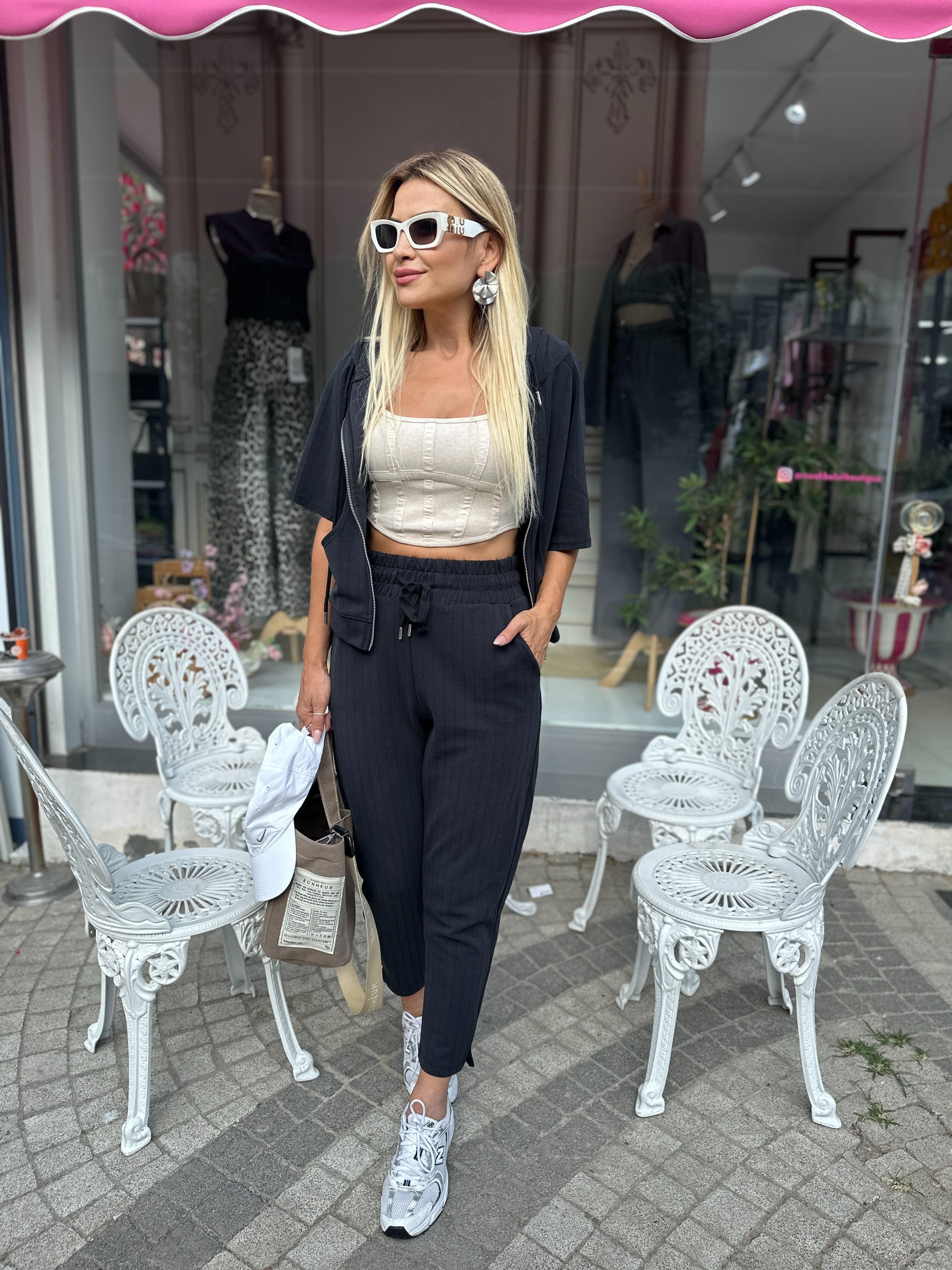 Modal Kumaş Hırka Eşofman Takım