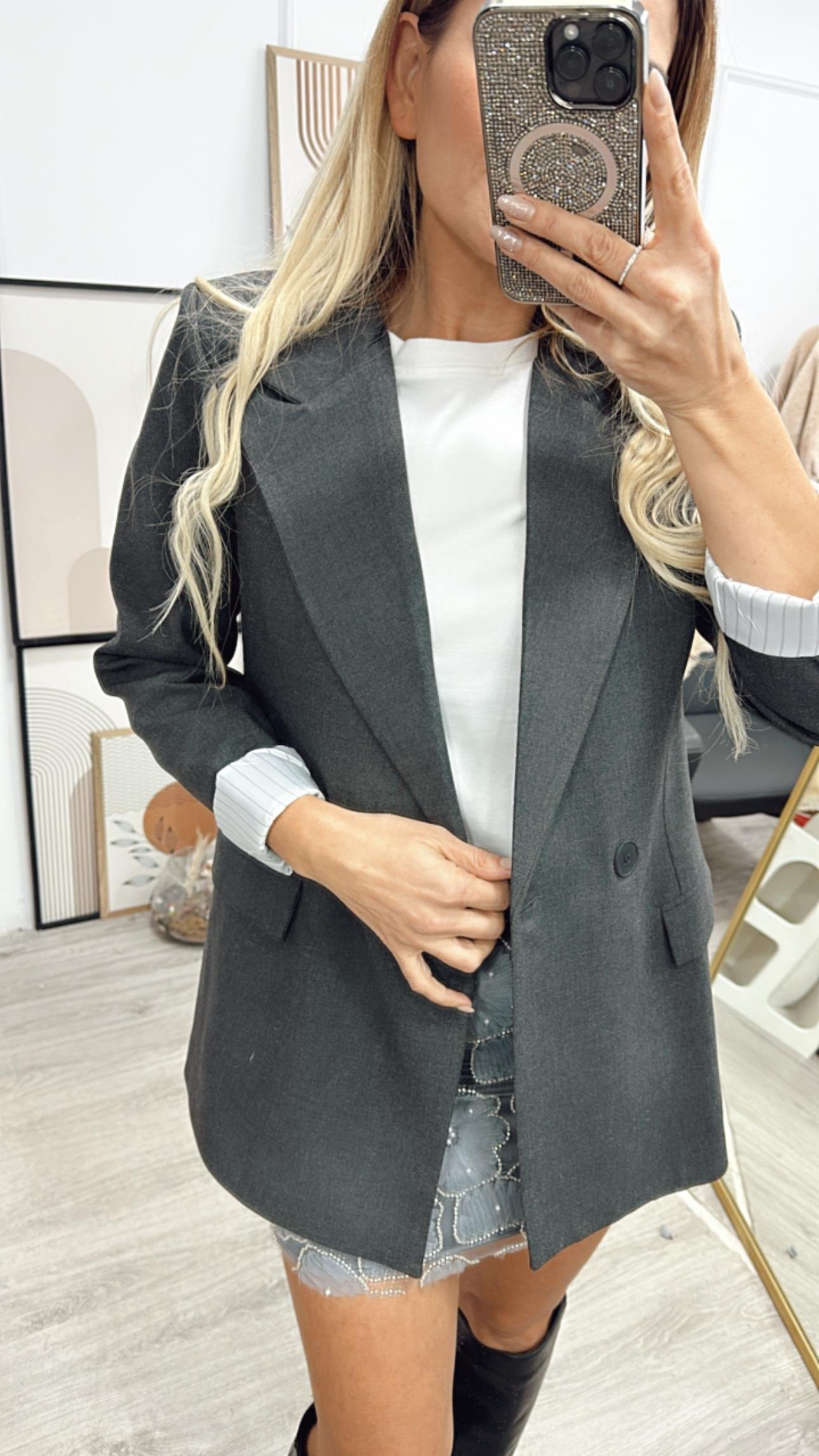 MSM Antrasit Astarlı Blazer 