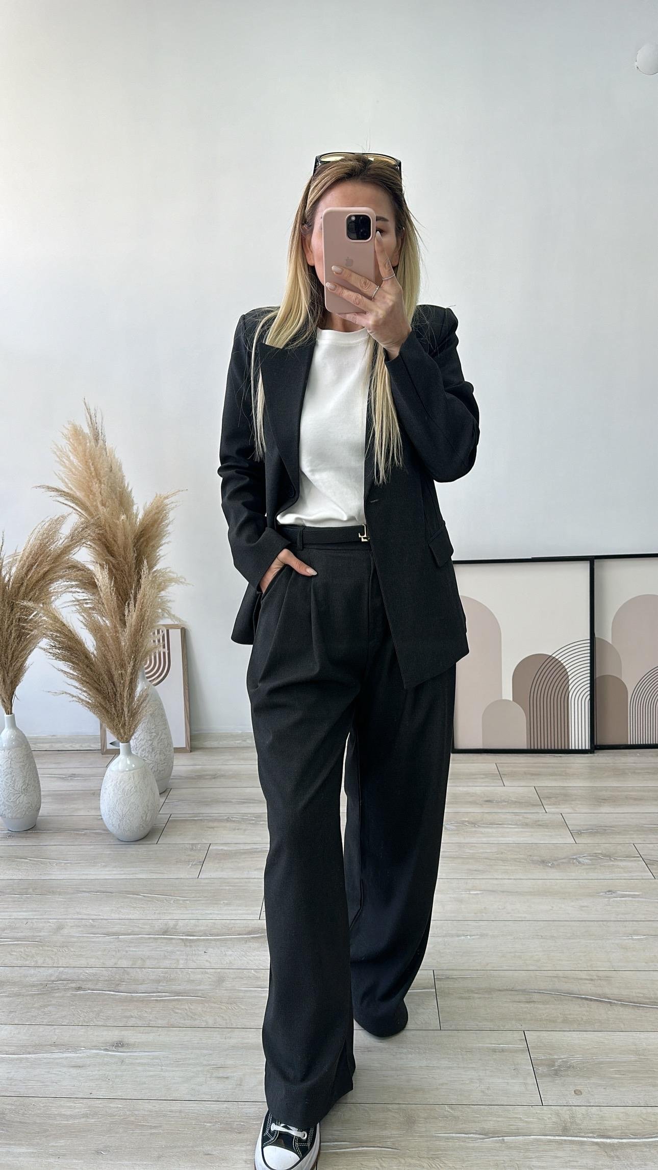 MSM Antrasit Slim Kalıp Blazer 