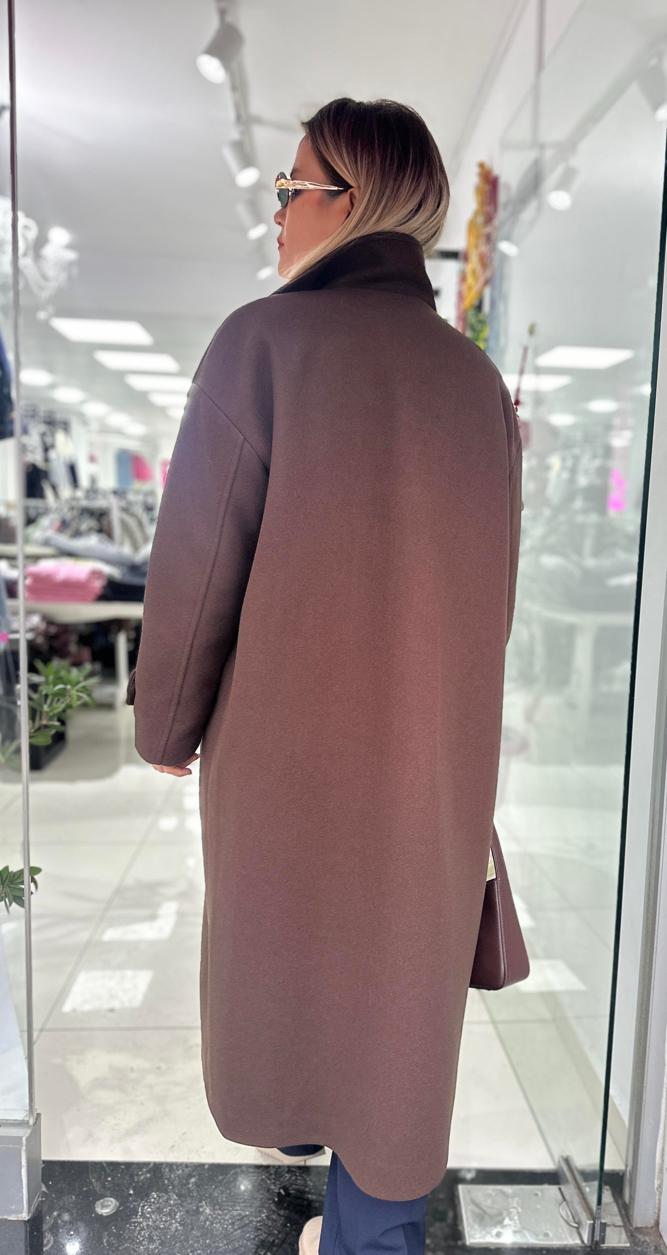 MSM Kahve Oversize Kaban 