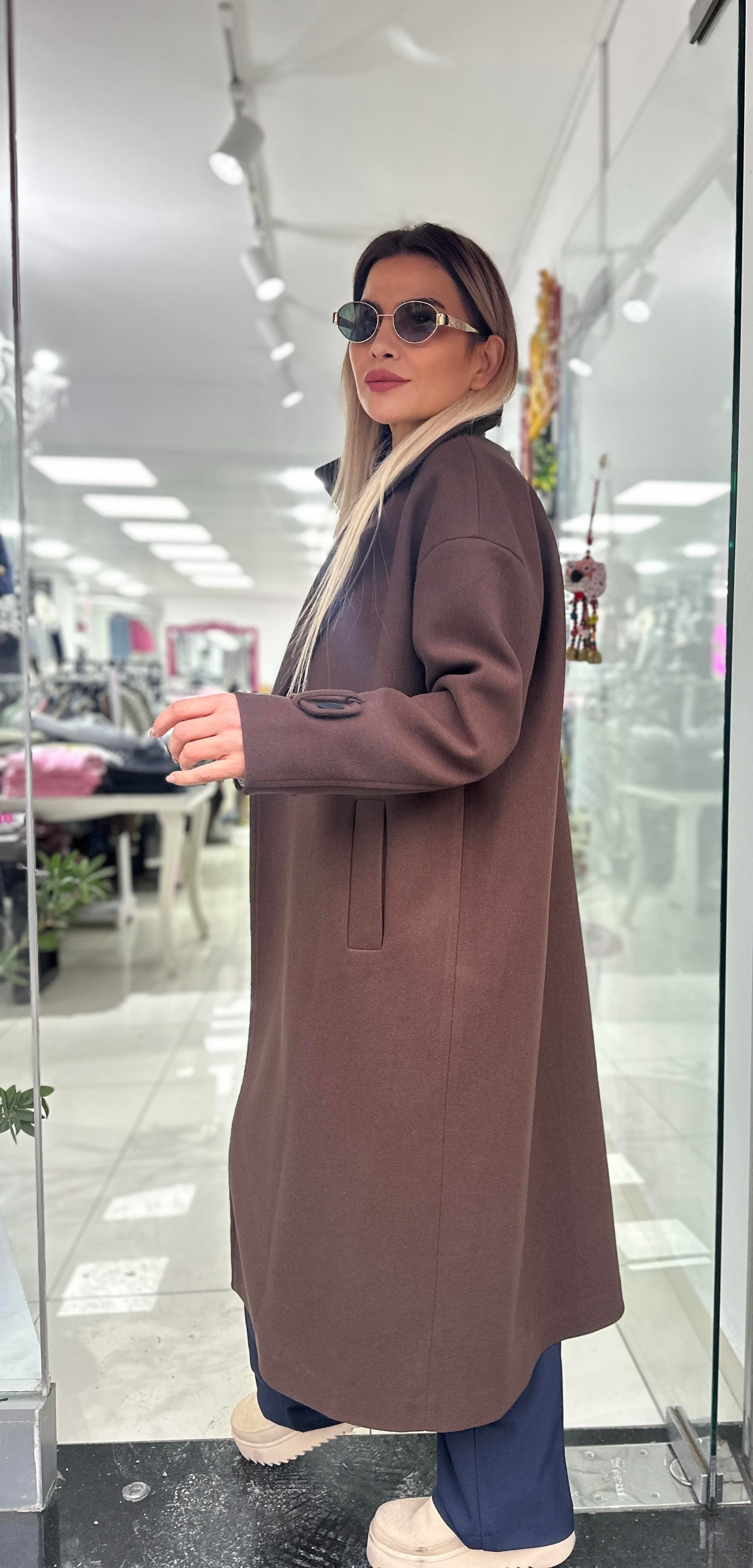 MSM Kahve Oversize Kaban 