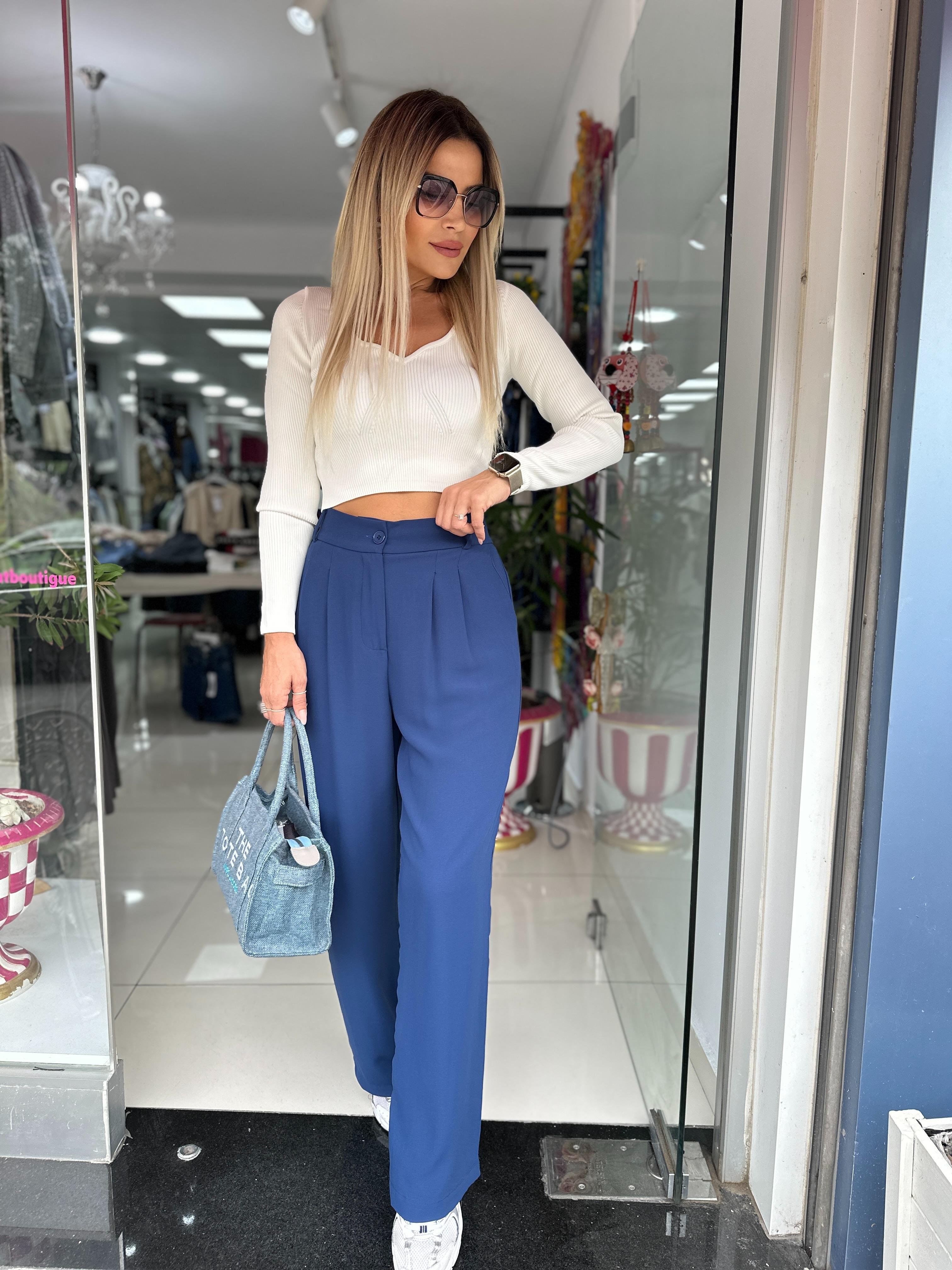 MSM Lacivert Beli Lastikli Palazzo