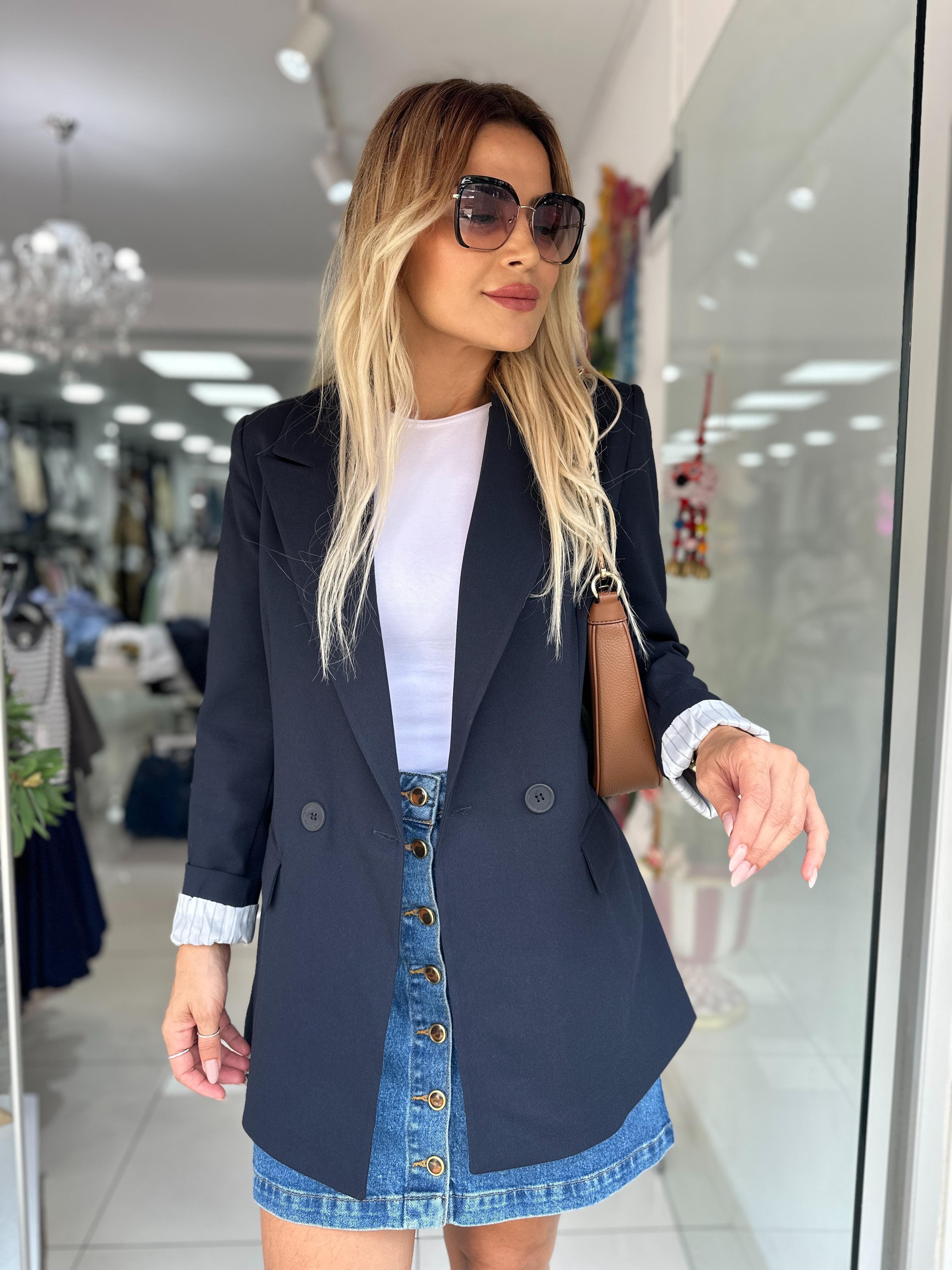 MSM Lacivert Blazer Ceket 