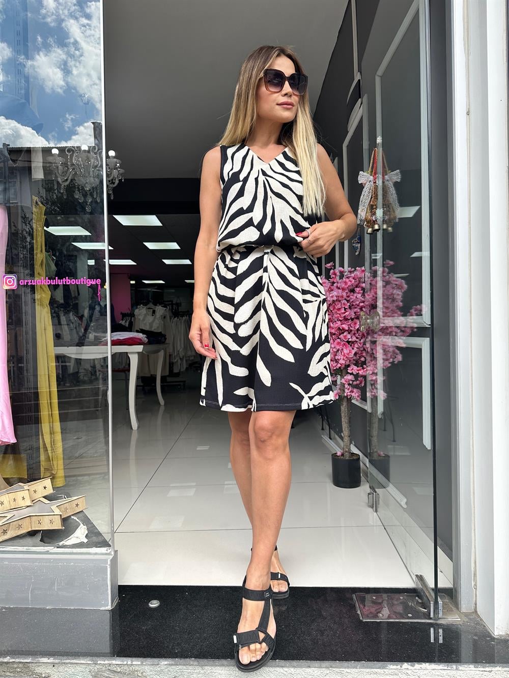 MSM Zebra Desen Elbise