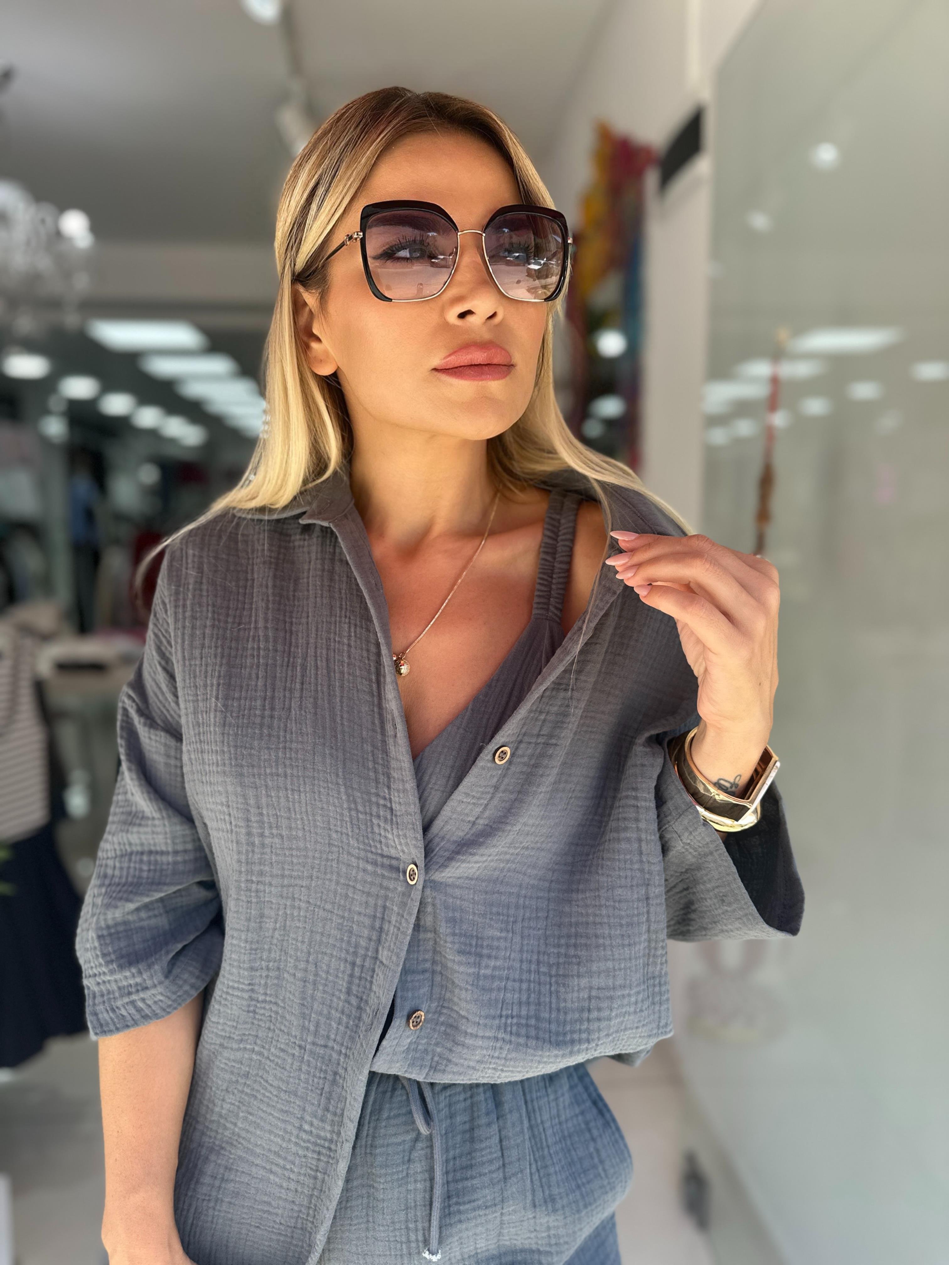 Müslin Kumaş Gömlek Büstiyer Pantolon Takım