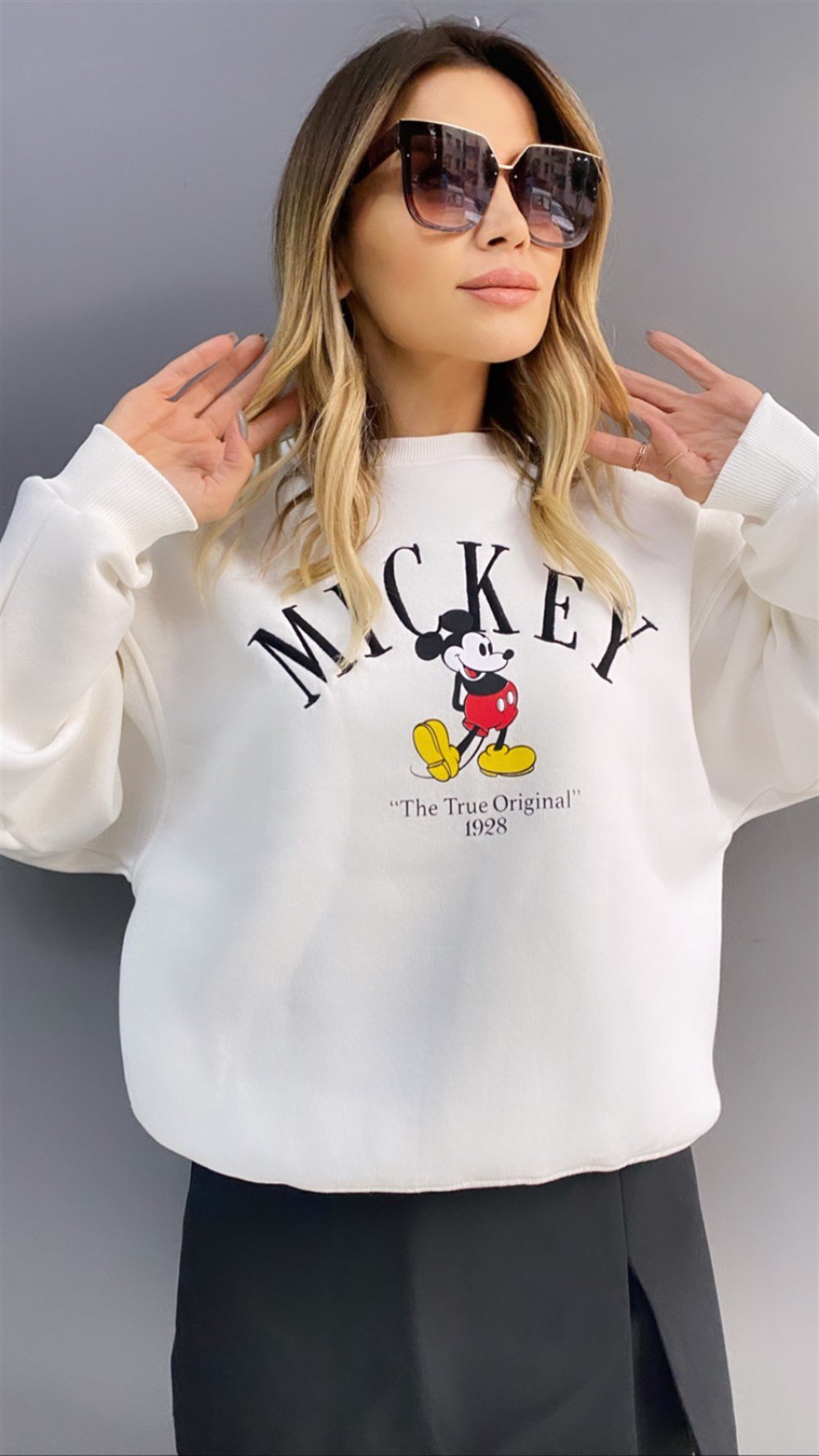 ORJ Beyaz Mickey Sweat