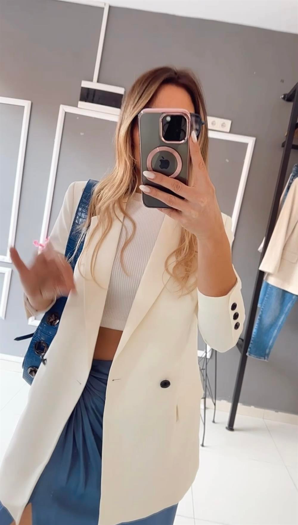 ORJ BNVL Ekru Blazer Ceket