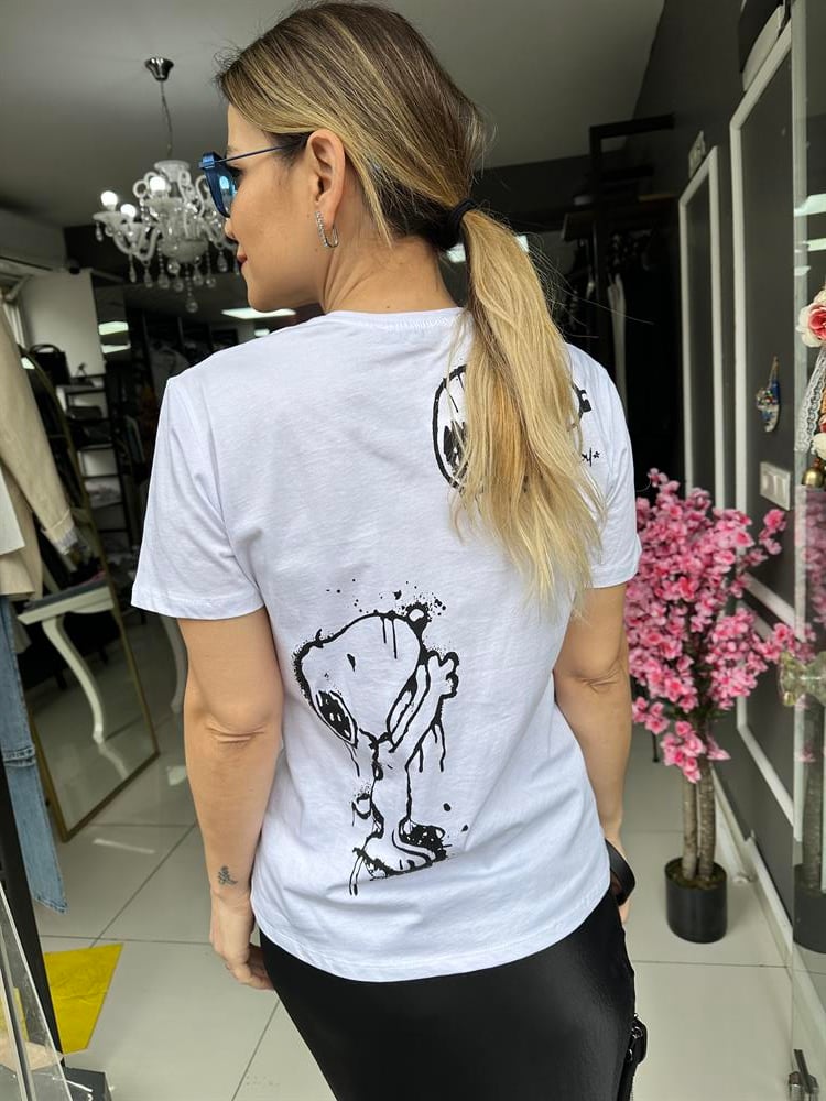 ORJ BRSH Beyaz Snopy Tshirt