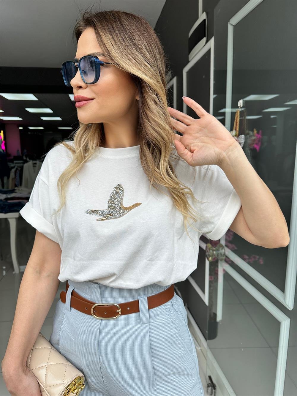 ORJ BY Beya Taşlı Tshirt 