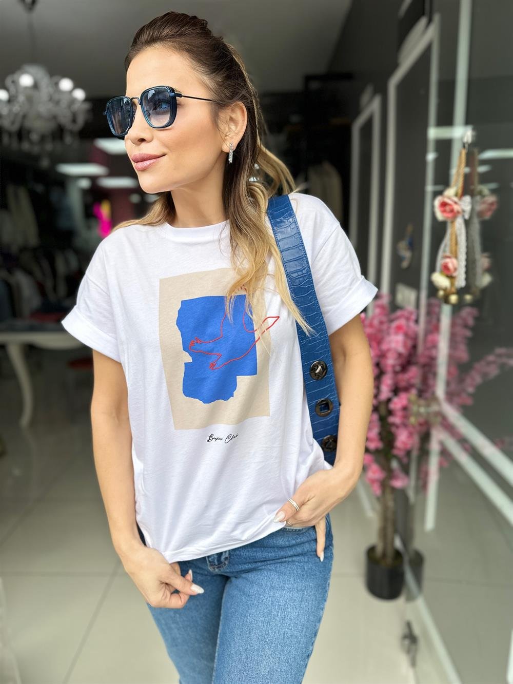 ORJ BY Beyaz Pamuklu Tshirt