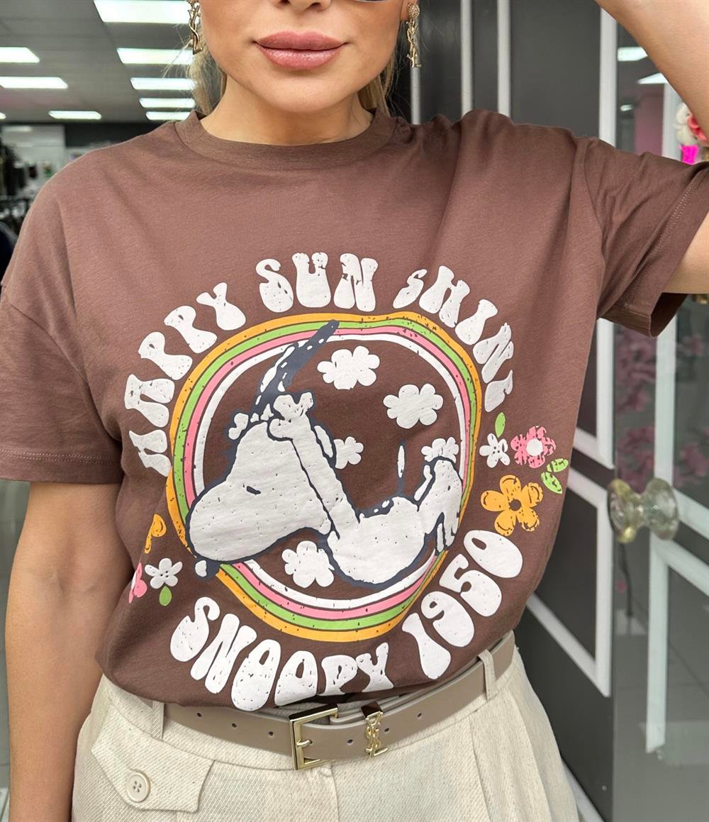 ORJ Kahve Snoopy Tshirt 