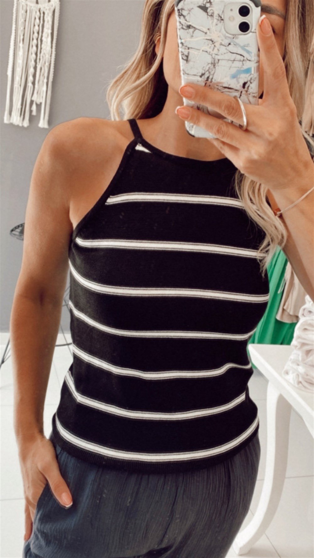 ORJ Siyah Çizgili Atlet