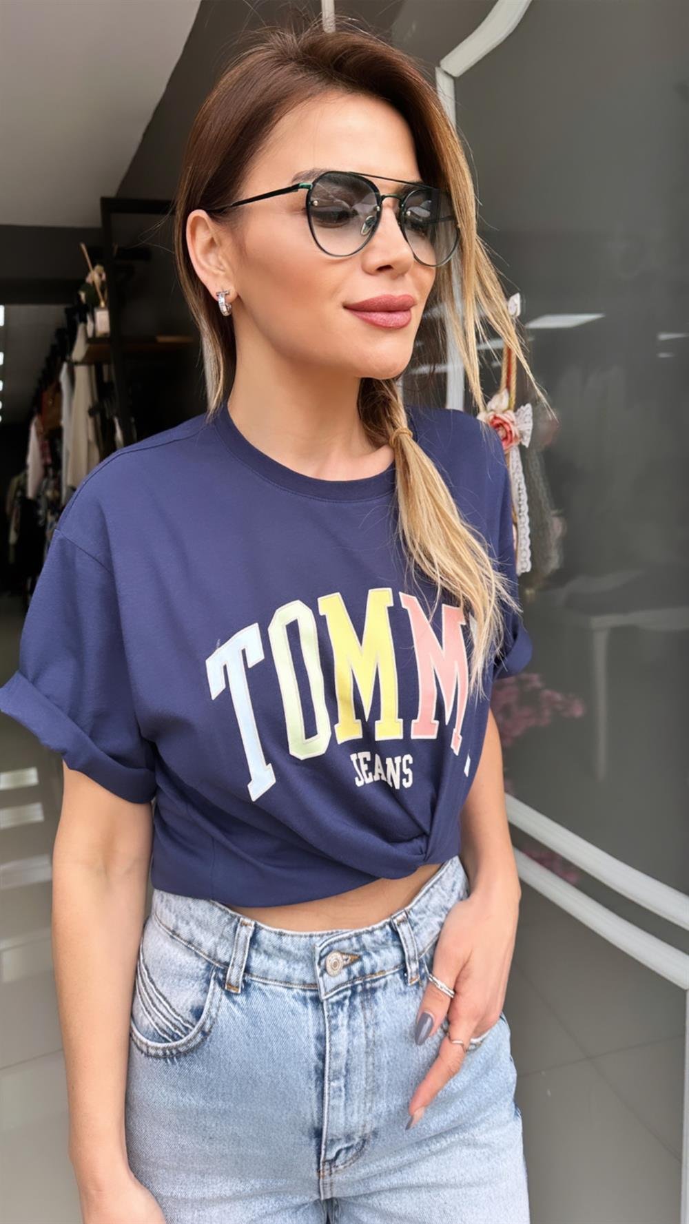 ORJ TMY Lacivert Baskılı Tshirt 
