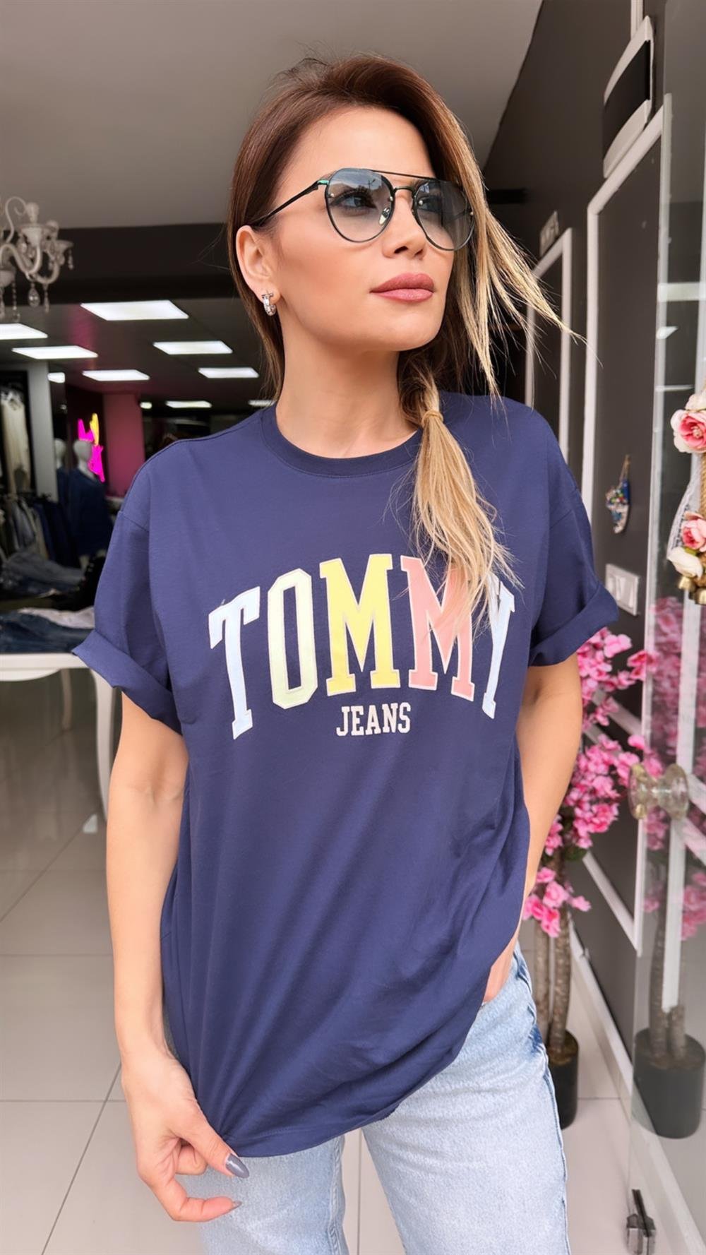 ORJ TMY Lacivert Baskılı Tshirt 