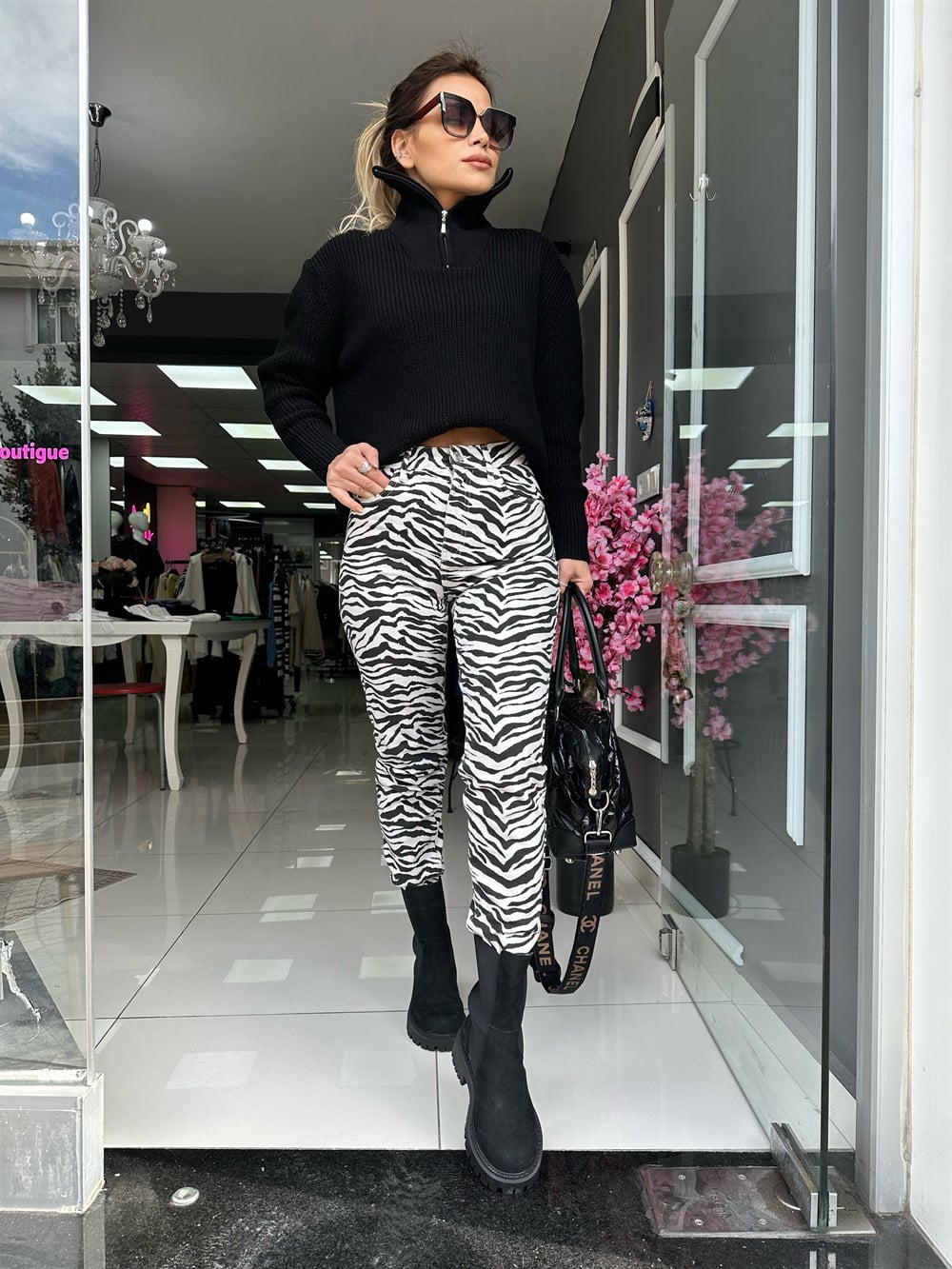 ORJ Zebra Desen Jean