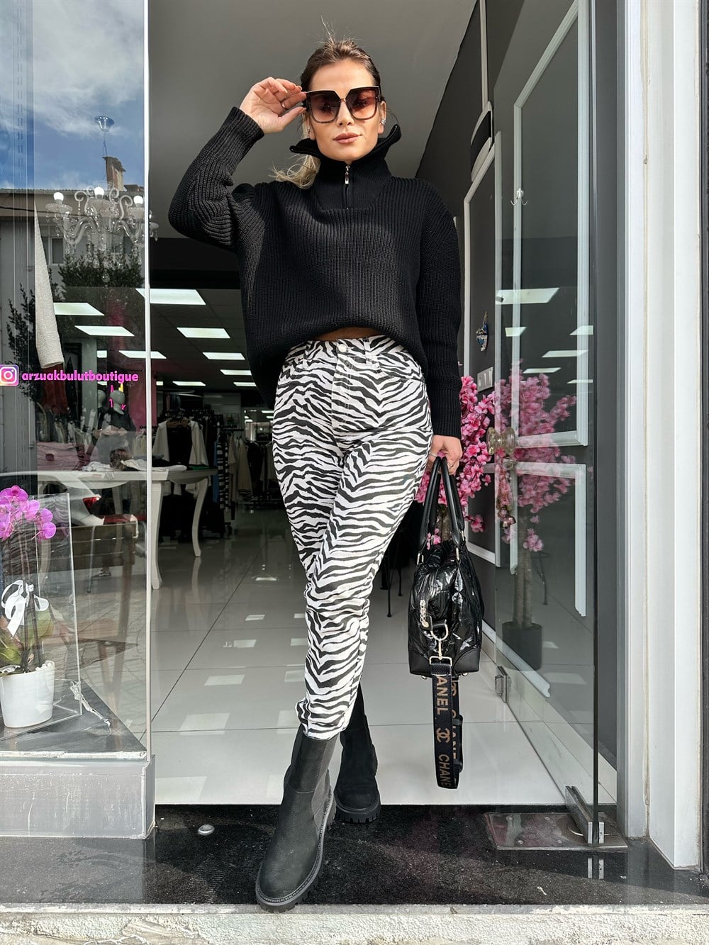 ORJ Zebra Desen Jean
