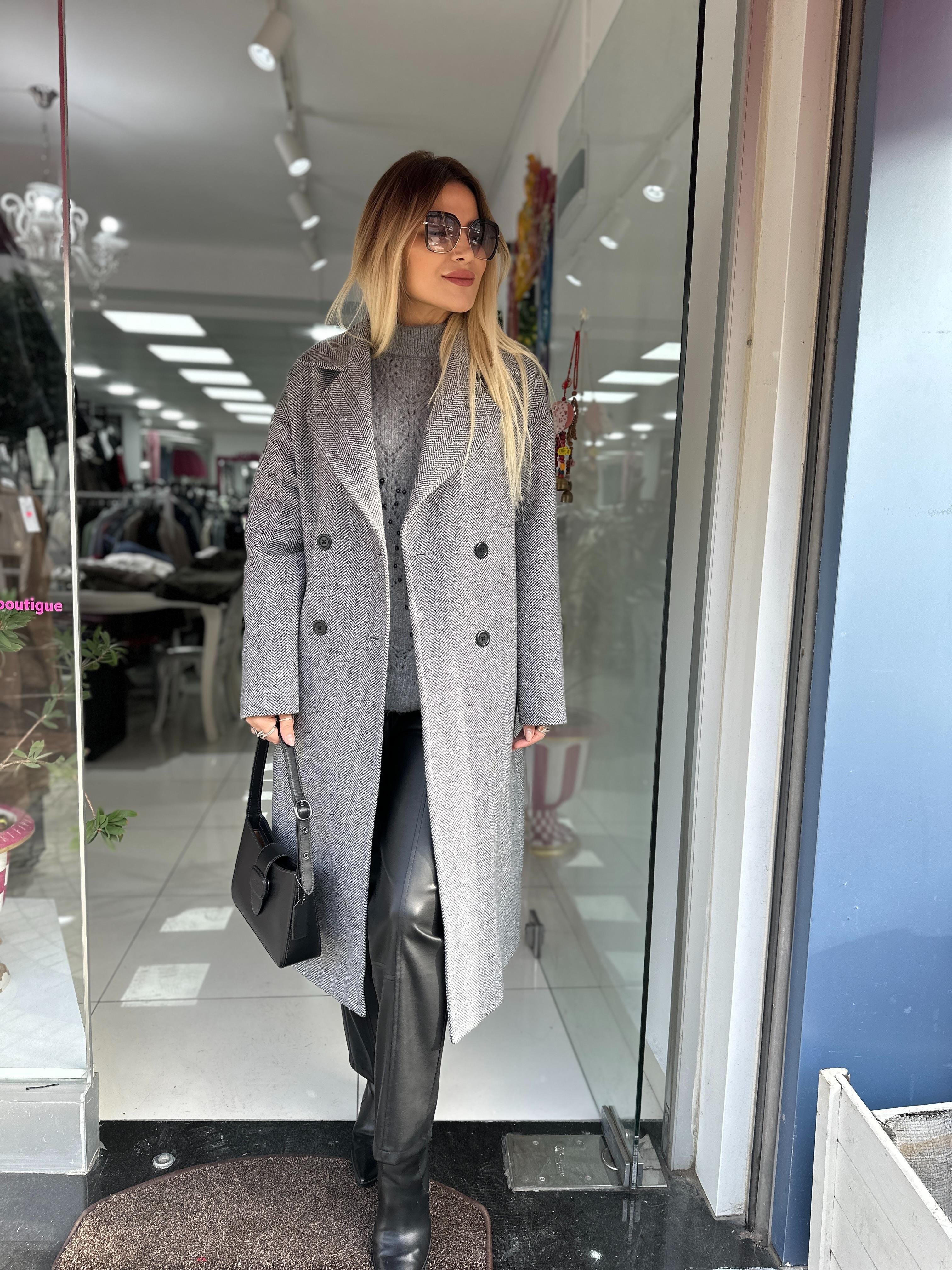 Oversize Geniş Kesim Uzun Kaban 