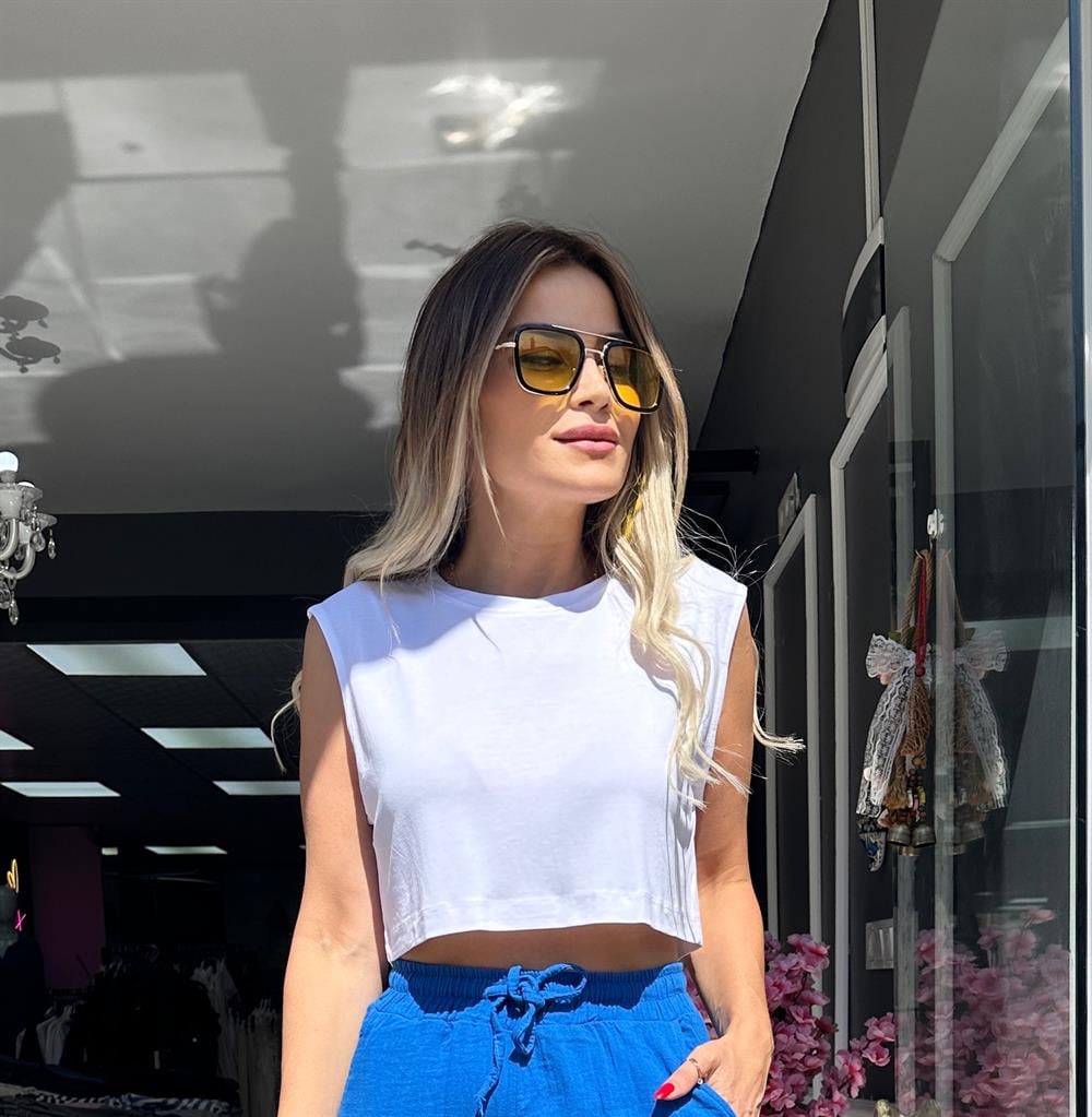 Oysho Beyaz Crop
