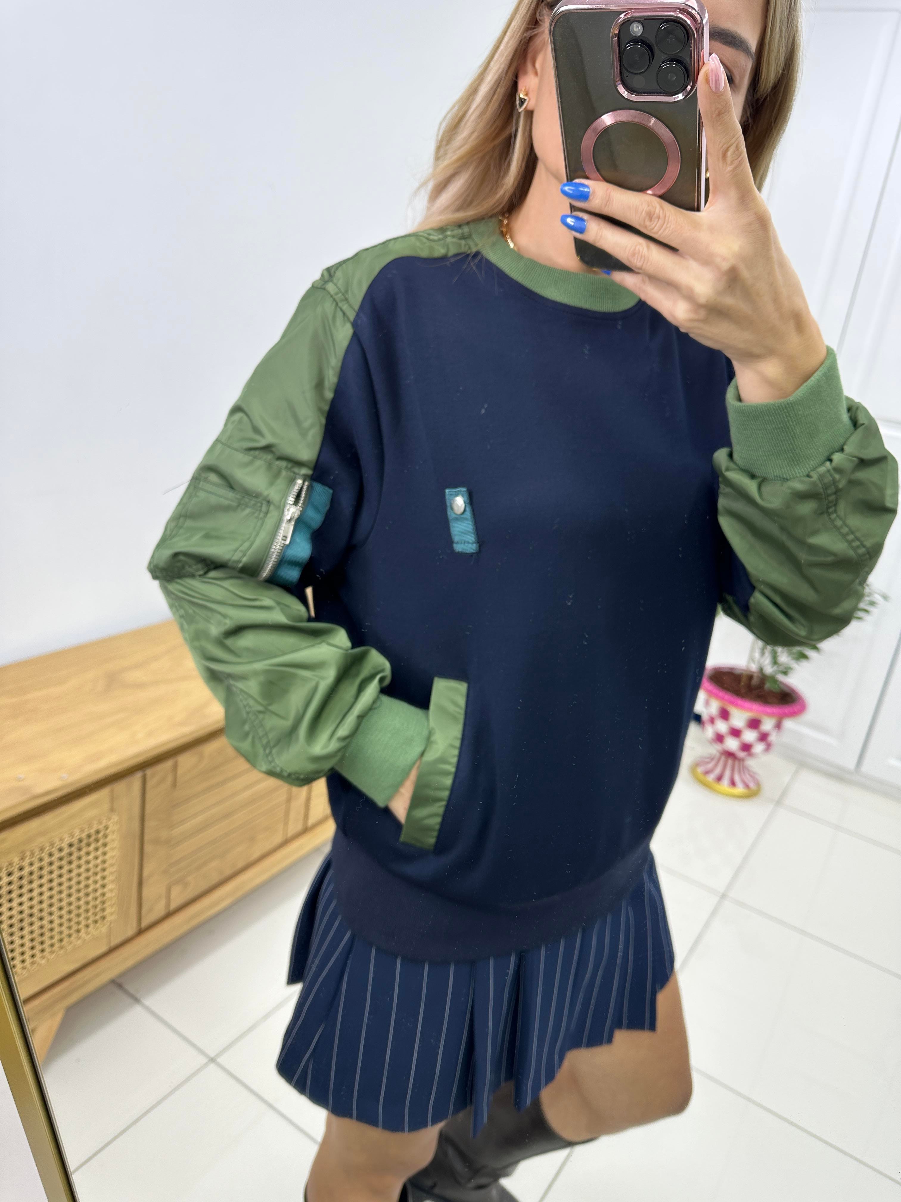 Paraşüt Kol Detaylı Sweat 