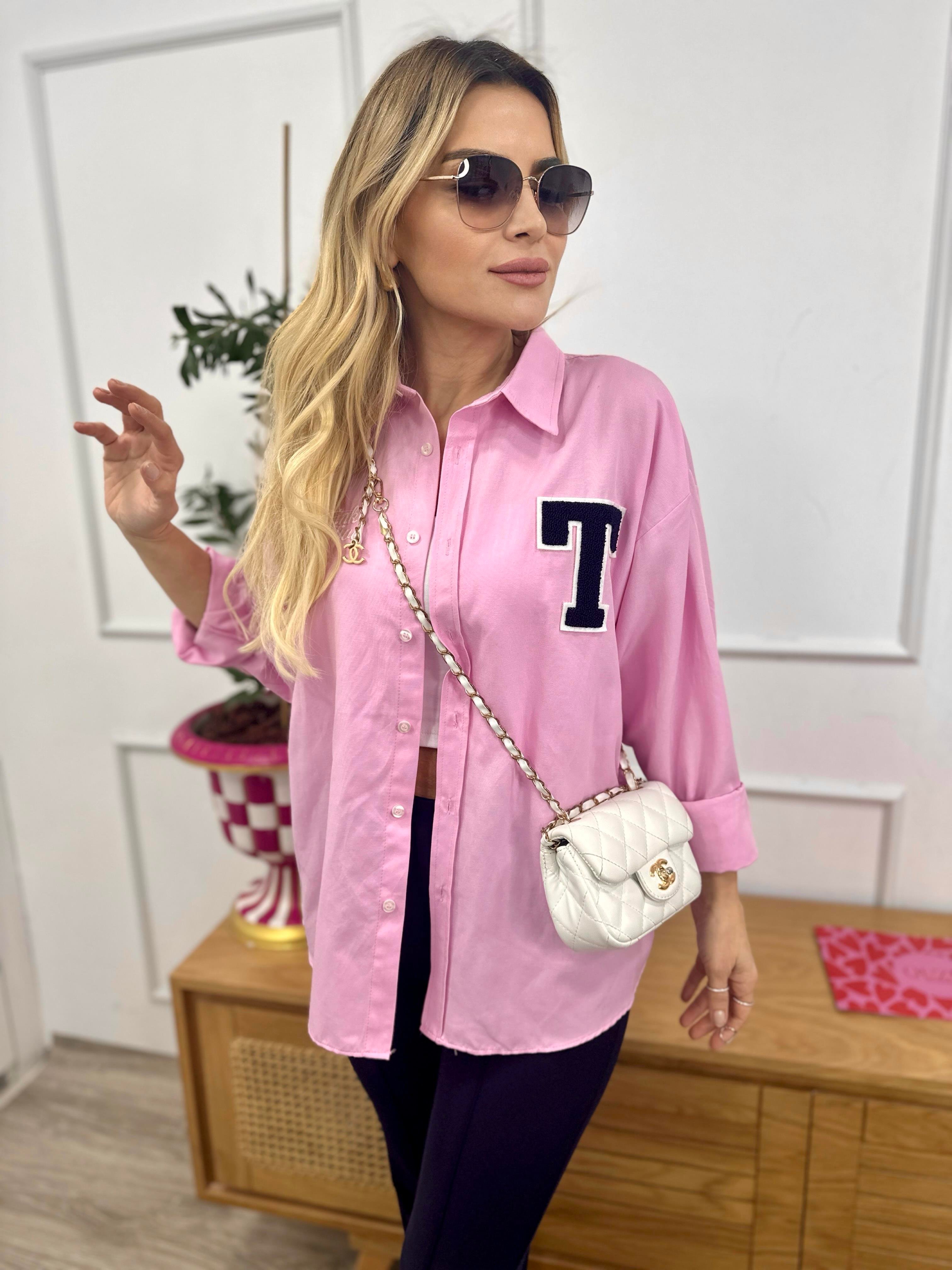 Pembe Oversize Gömlek 