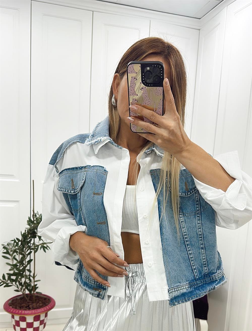 Poplin Jean Ceket 