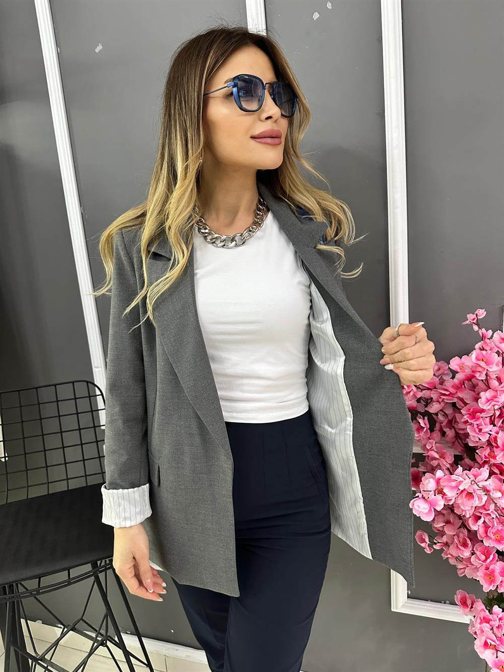 PRY Antrasit Blazer Ceket