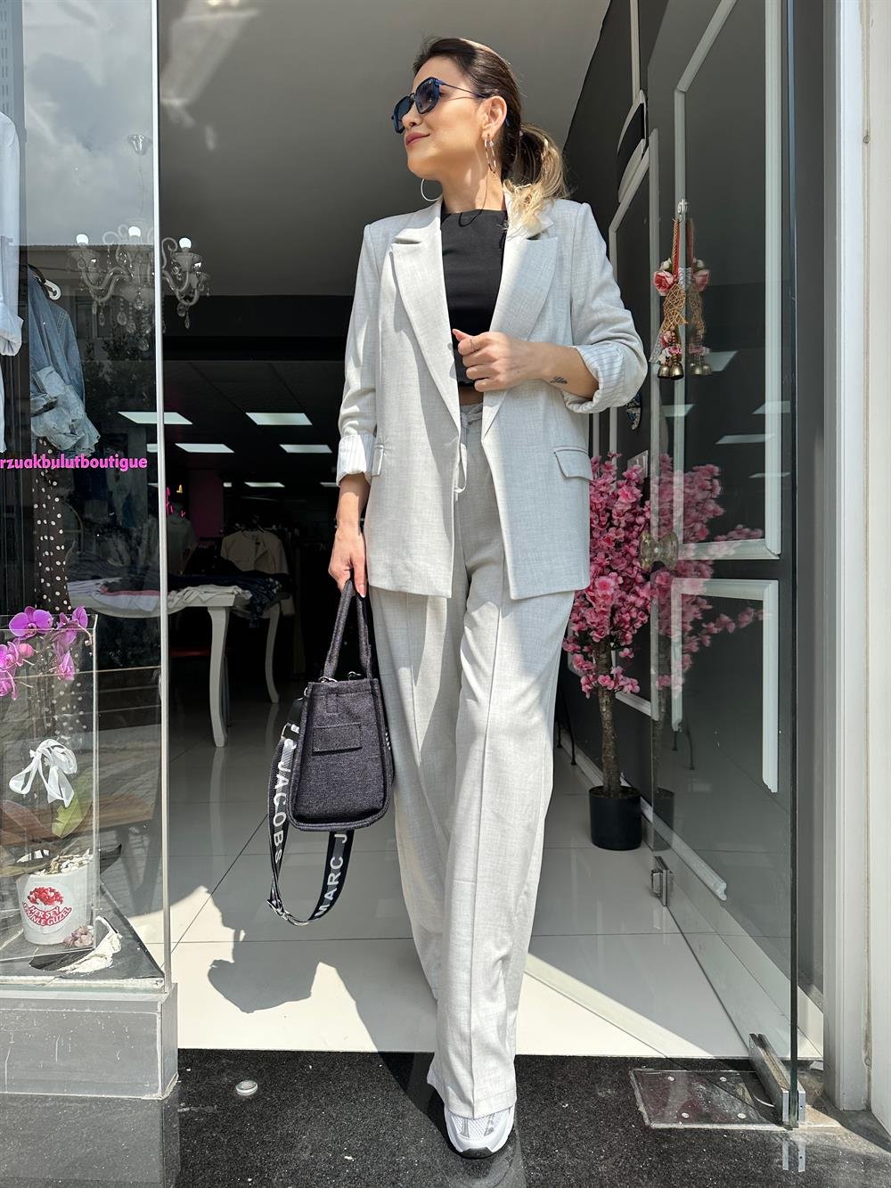 PRY Gri Oversize Blazer Ceket