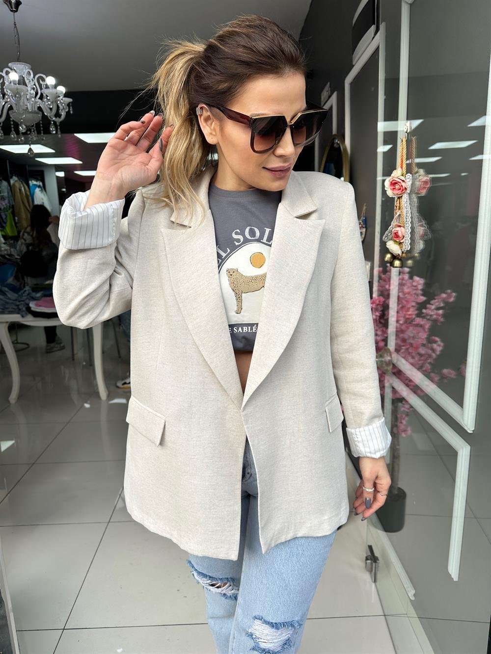 PRY Keten Blazer Ceket