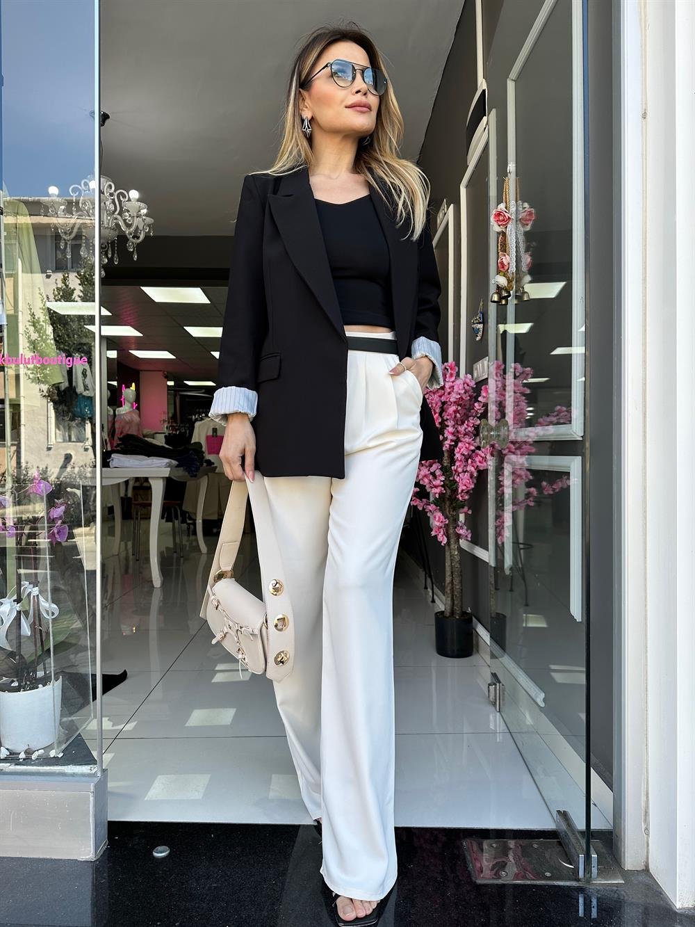 PRY Siyah Oversize Blazer Ceket