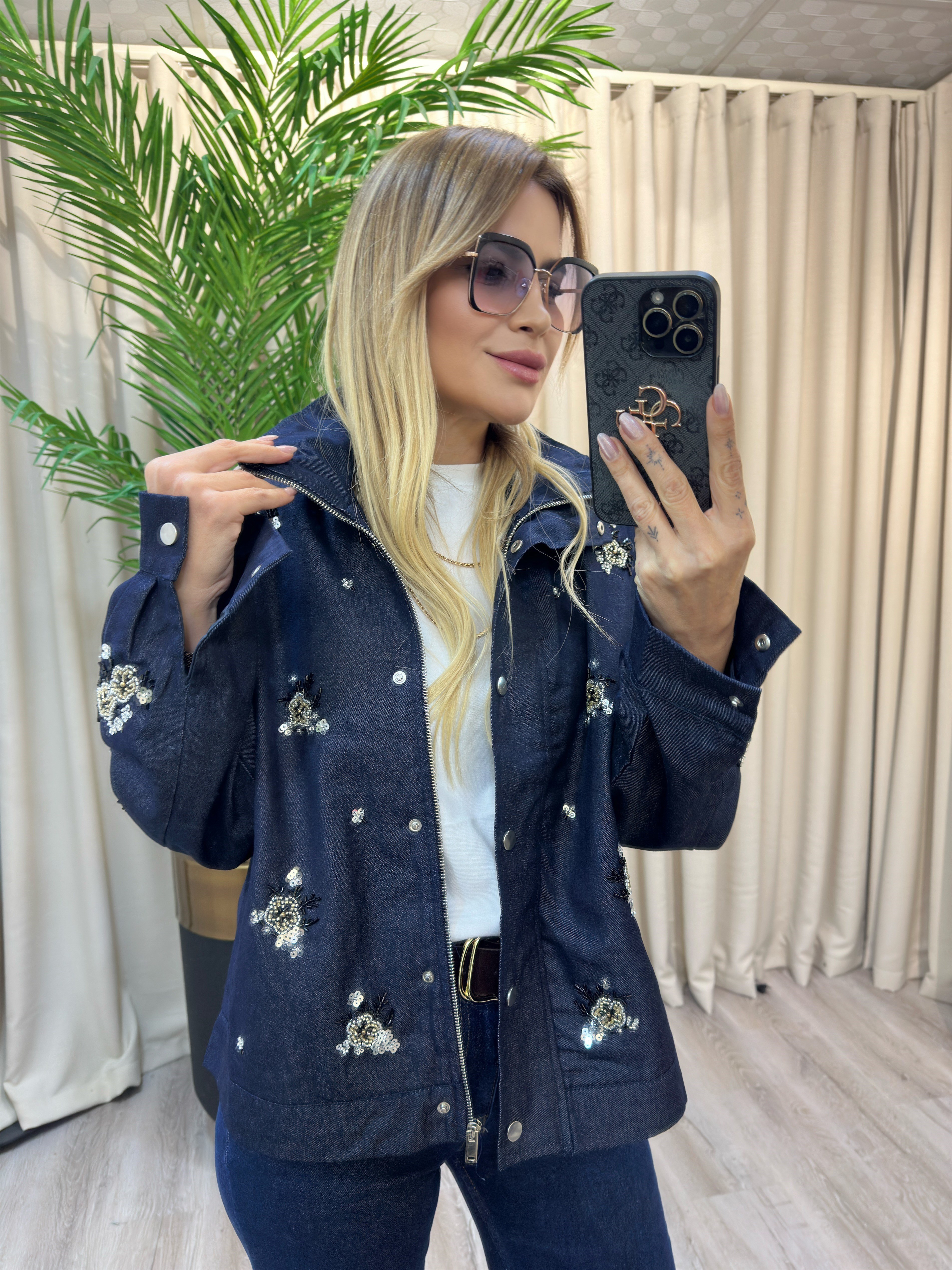 Pullu Denim Ceket 