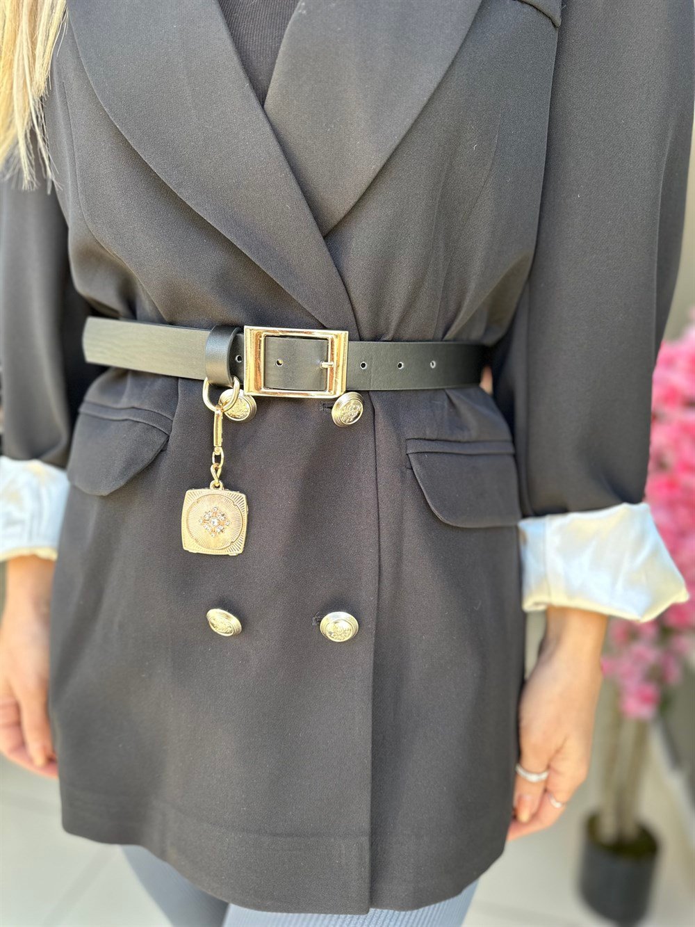 QZ Kemerli Balon Kol Blazer