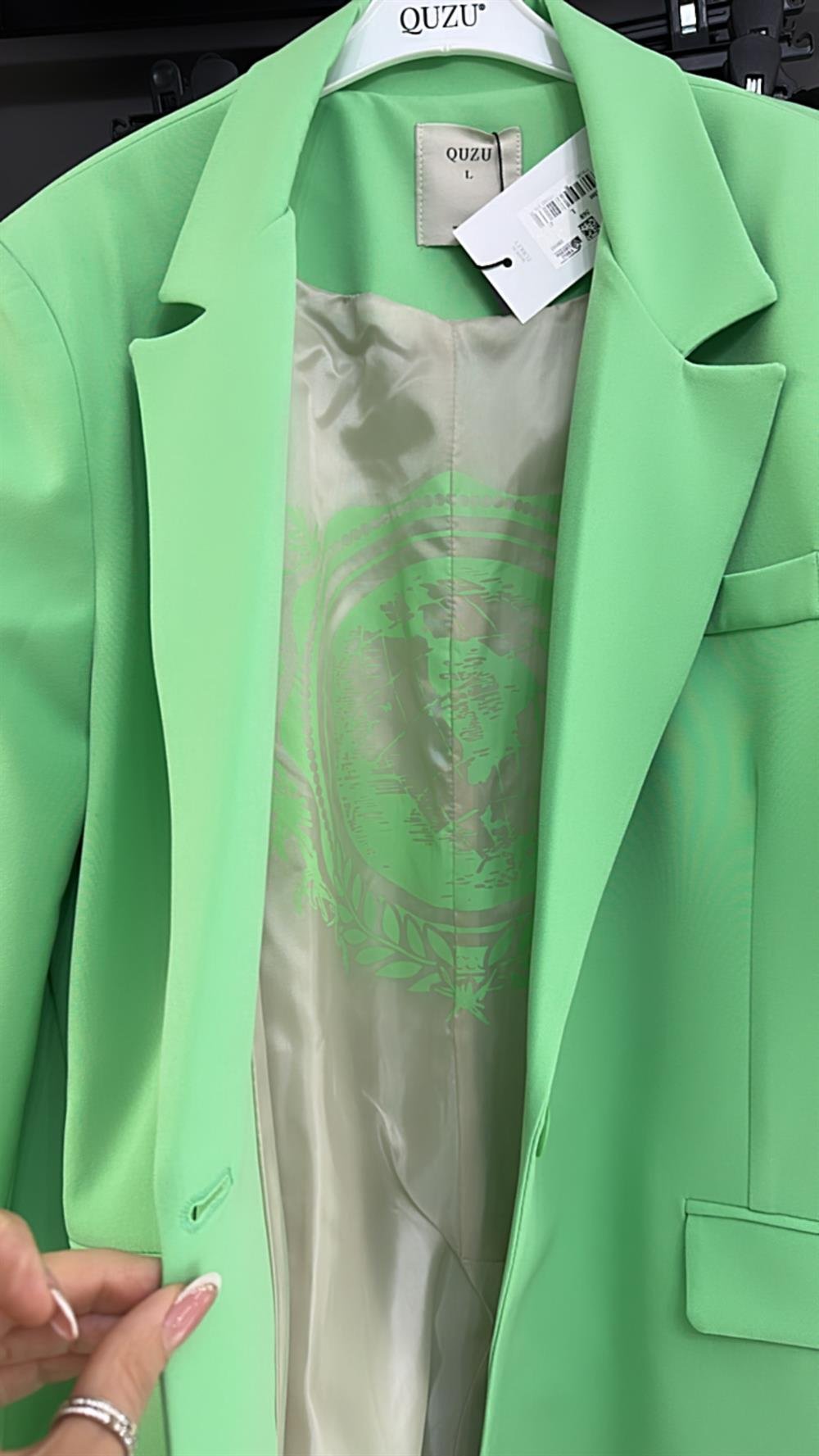 QZ Yeşil Oversize Blazer Ceket