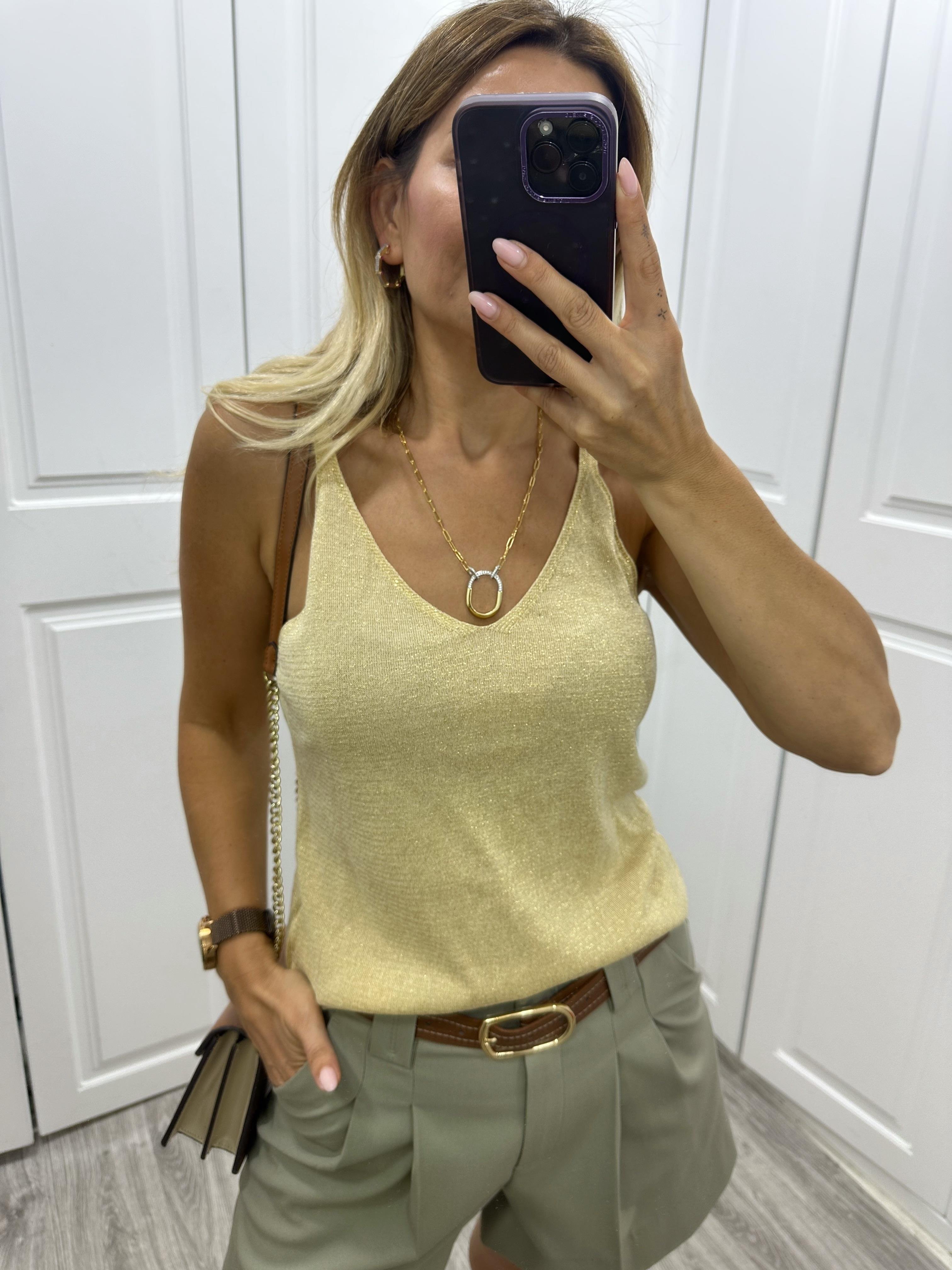 Sarı Simli Askılı Atlet