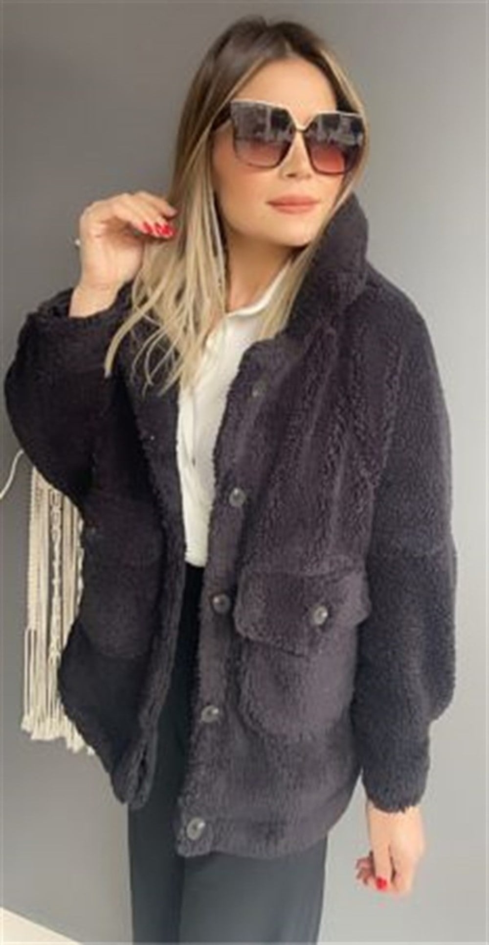 SİYAH KISA TEDDY