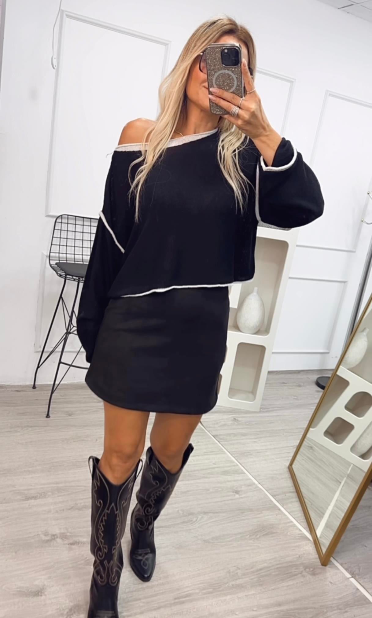 Siyah Süet Etek 