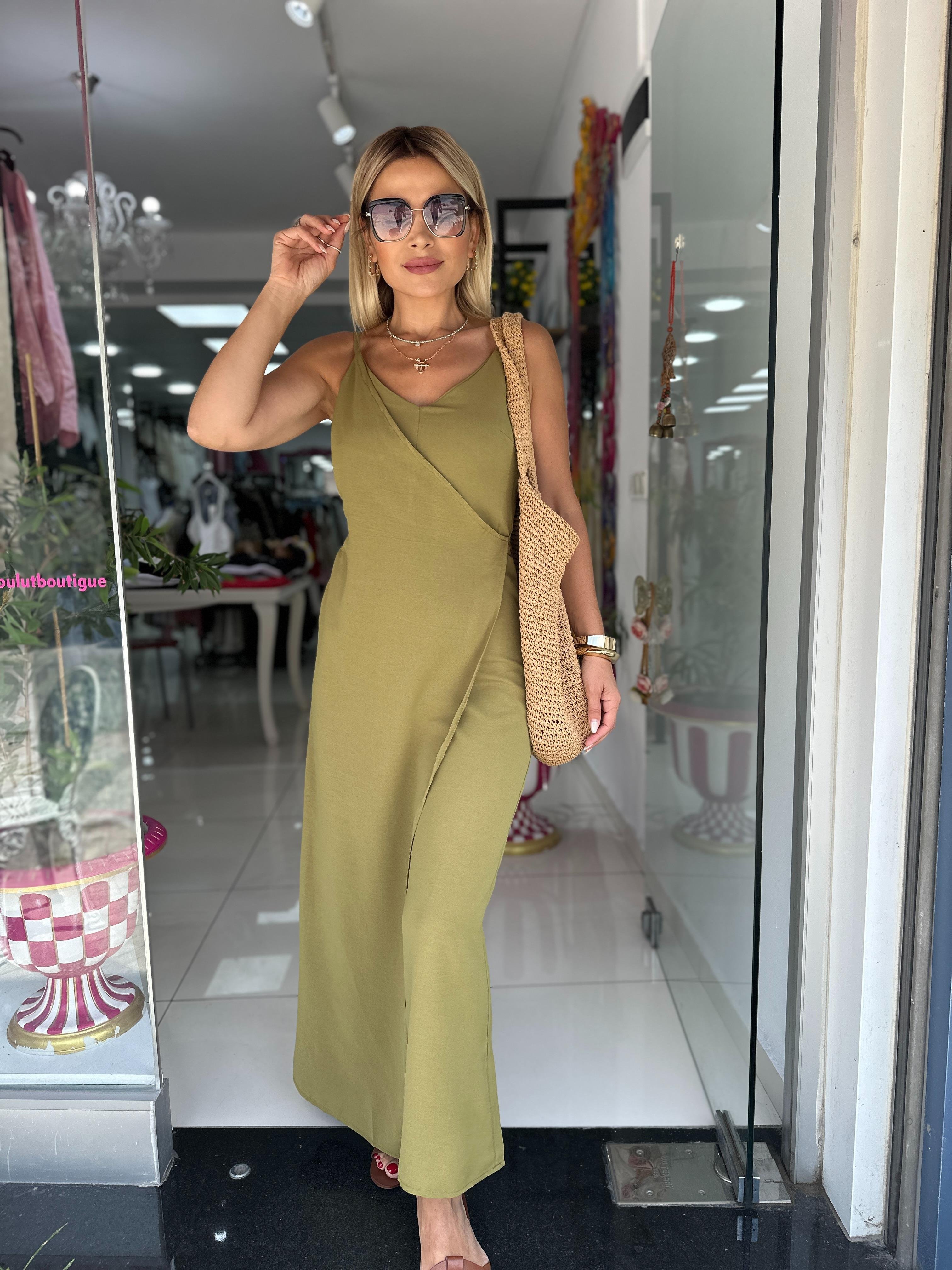 Yeşil Askılı Tulum 